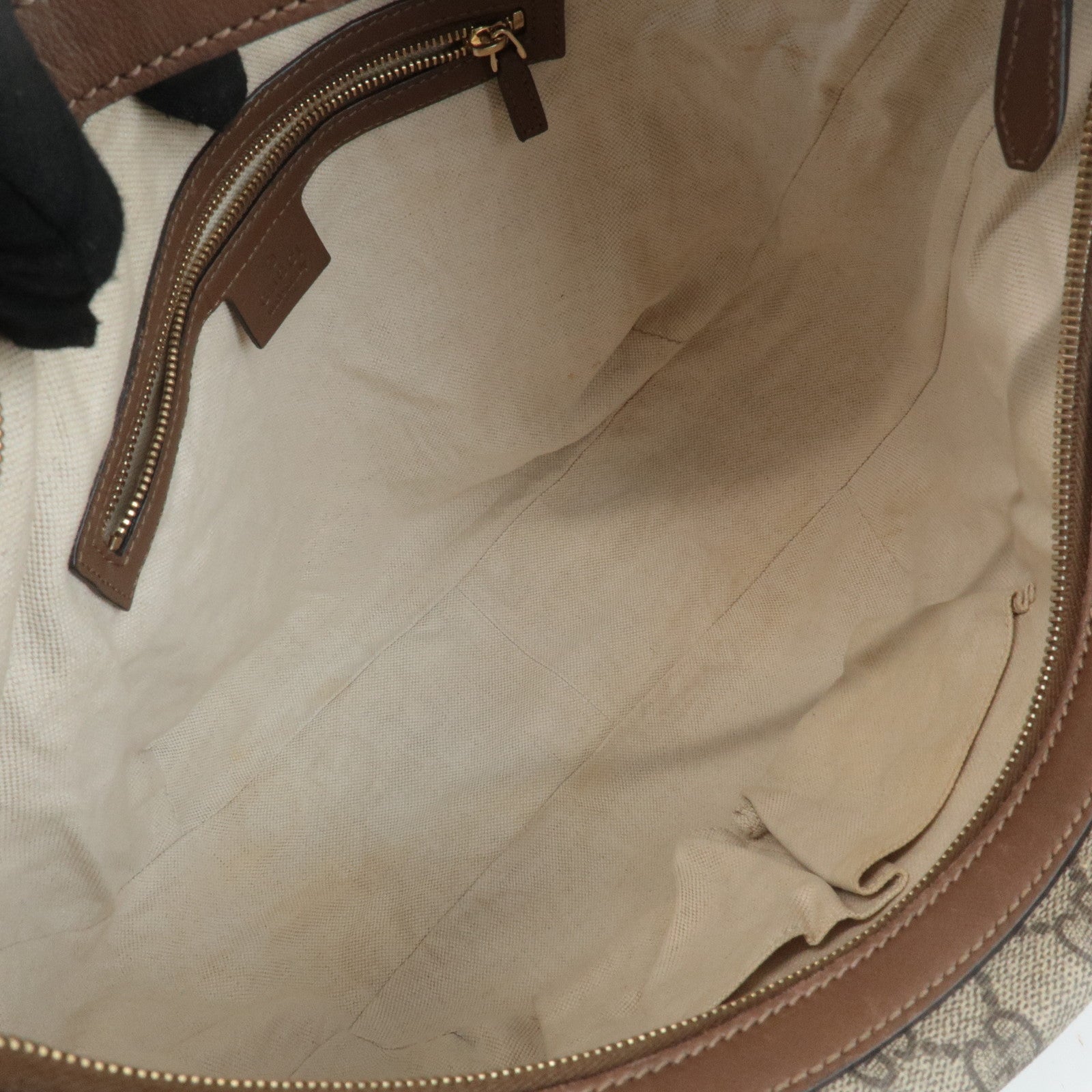 GUCCI GG Supreme Shoulder Bag Hand Bag Beige Brown 309618 Used