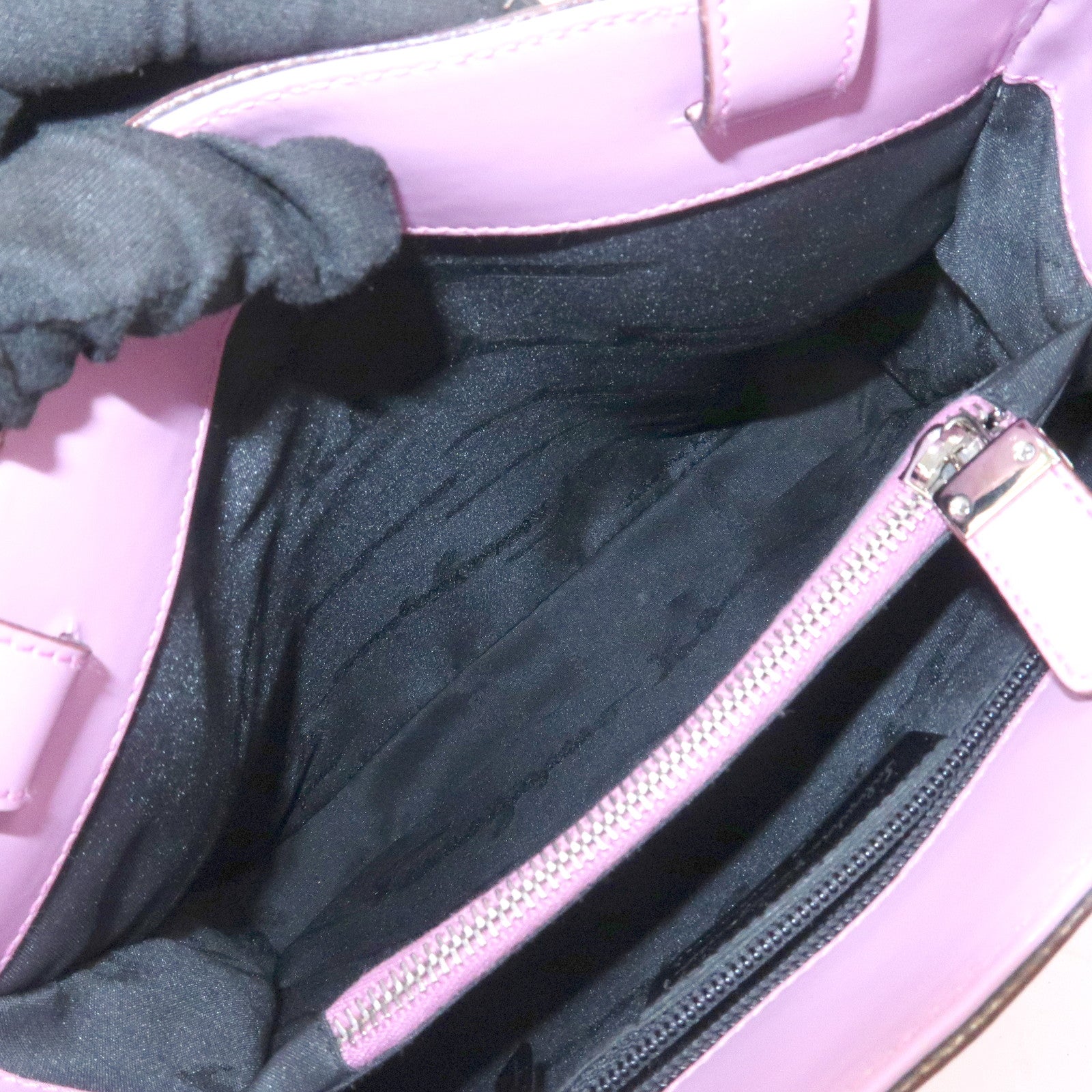 Ferragamo Embossed Leather Shoulder Bag Hand Bag Pink AU-21 1237