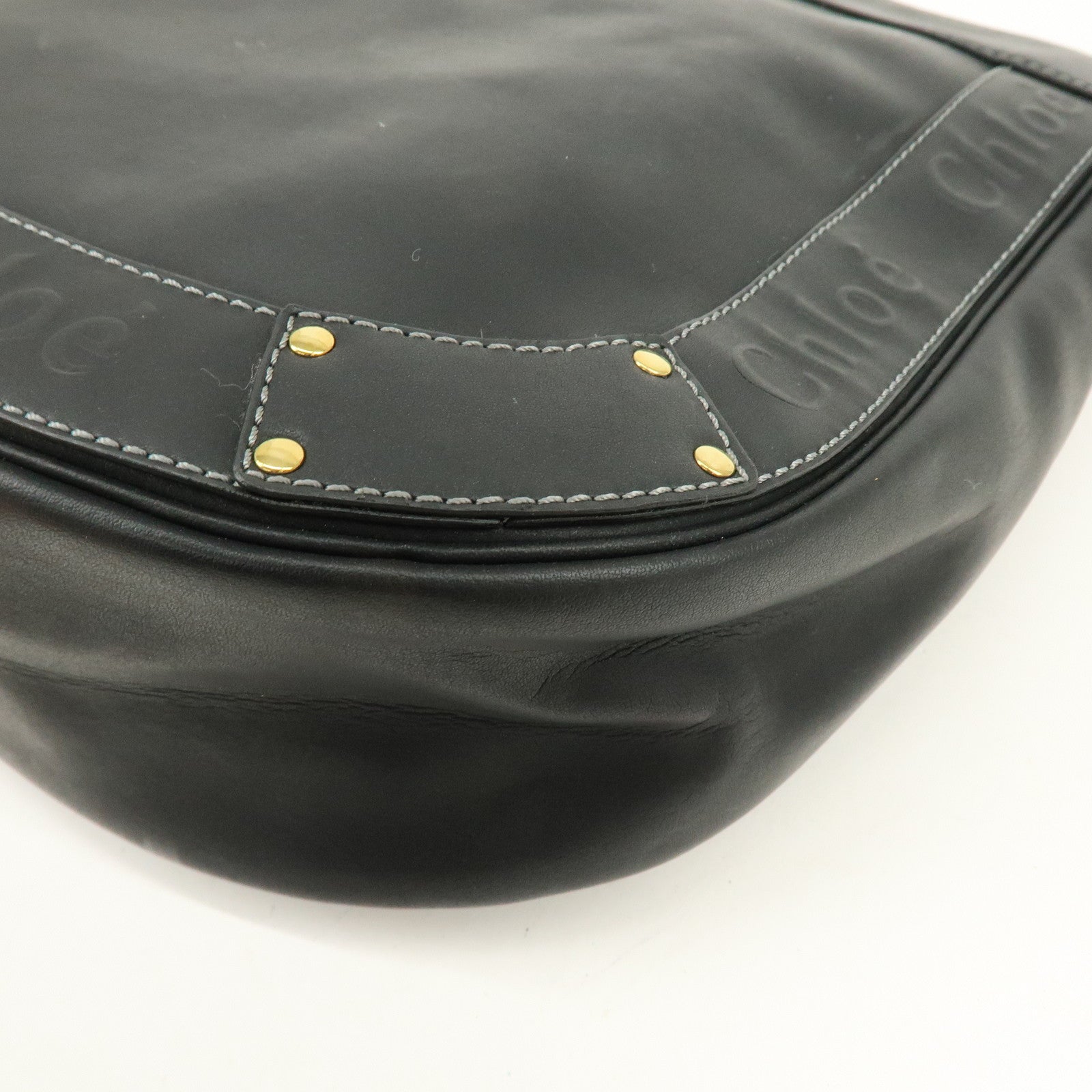 Chloe Eden Leather Tassel Shoulder Bag Crossbody Bag Black