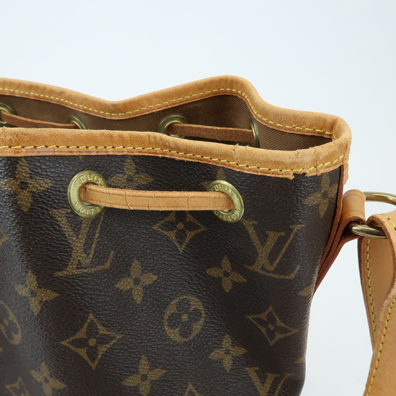 Louis Vuitton Monogram Canvas Petit Noe Shoulder Bag Brown M42226
