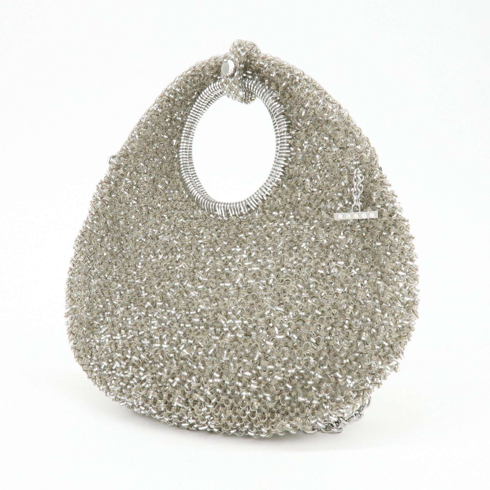 ANTEPRIMA PVC Wire Bag PVC 2Way Bag Hand Bag Shoulder Bag Silver