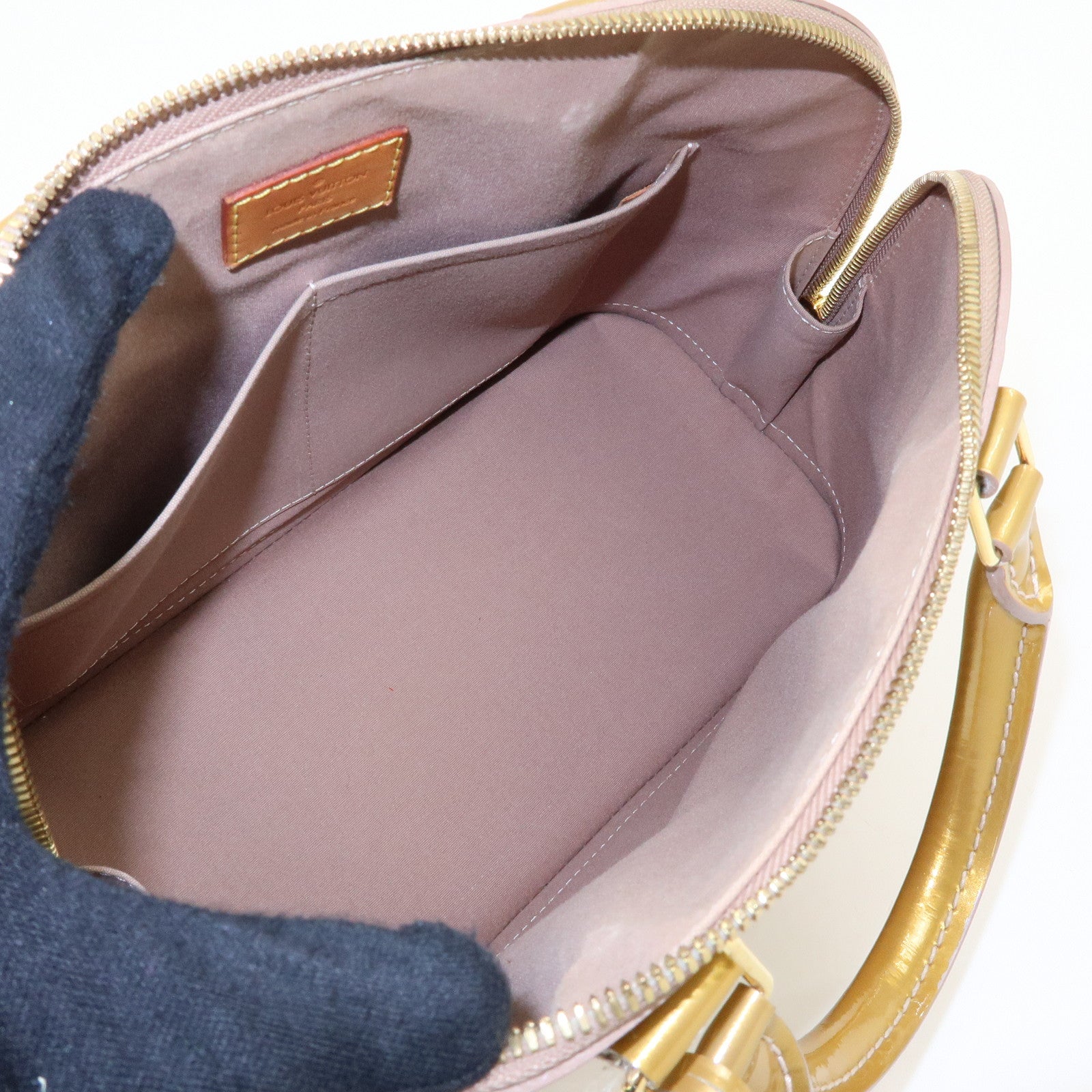 Louis Vuitton Monogram Vernis Alma PM Hand Bag Mordore M50563