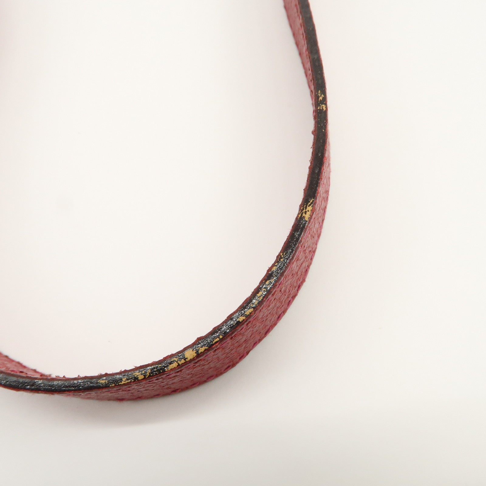 GUCCI Bamboo Leather Shoulder Bag Crossbody Bag Red 001・113・1622