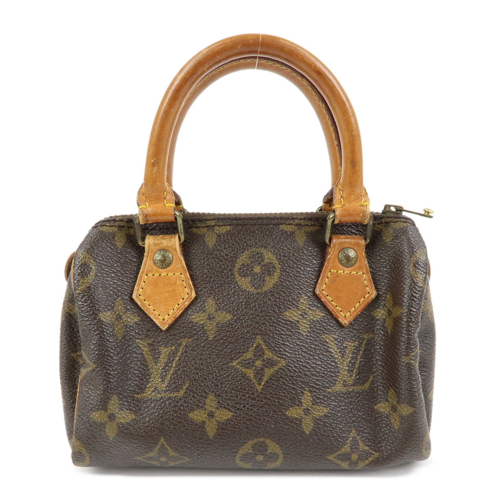 Louis Vuitton Monogram Mini Speedy Hand Bag Brown M41534