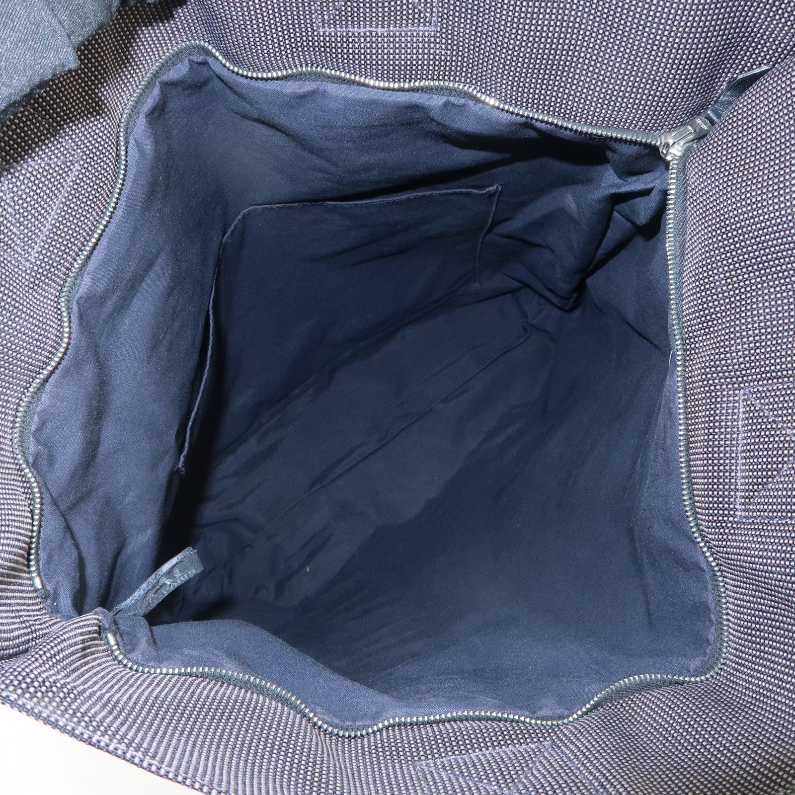 HERMES Herline Cabas Canvas Tote Bag Hand Bag Black