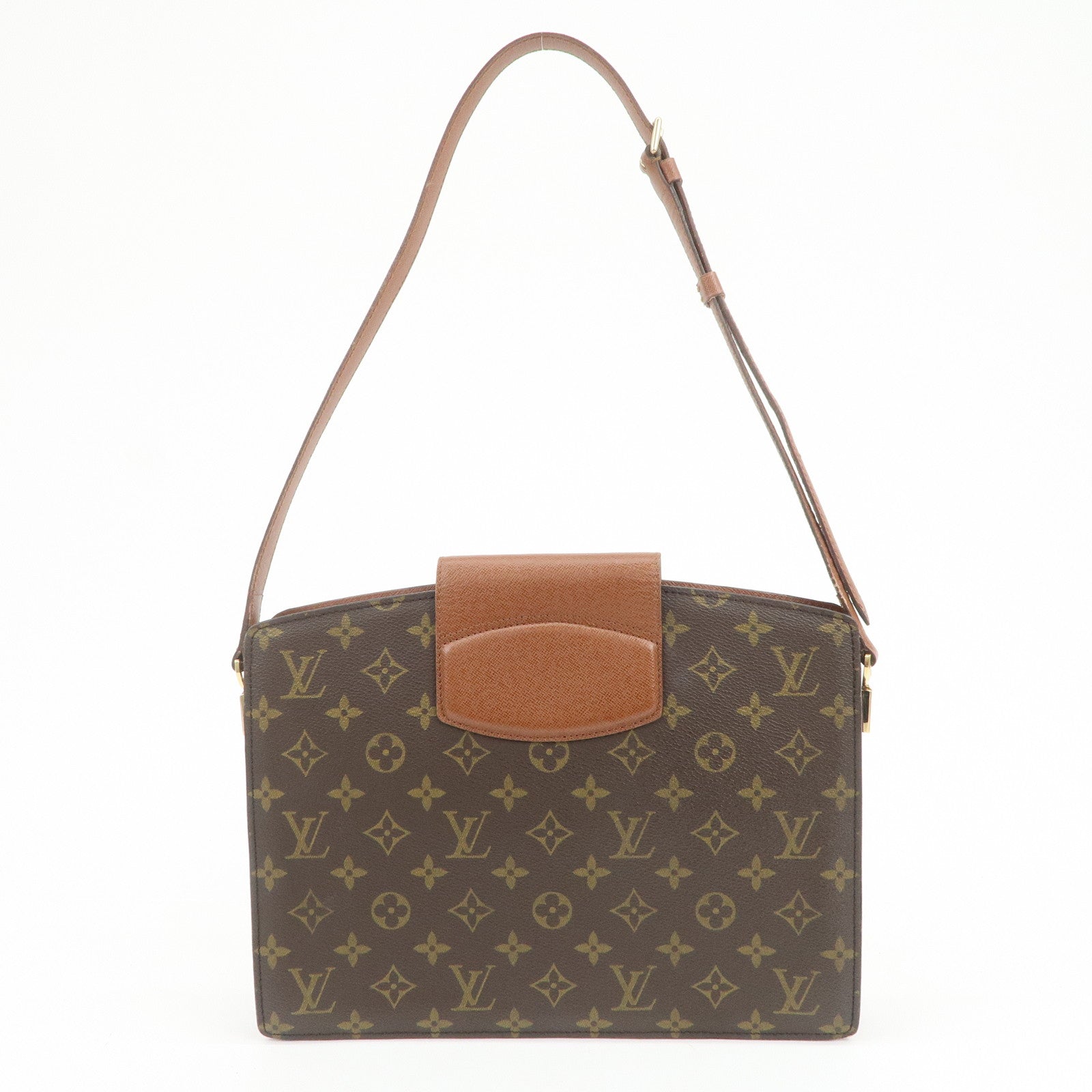 Louis Vuitton Monogram Courcelles Shoulder Bag Brown M51375