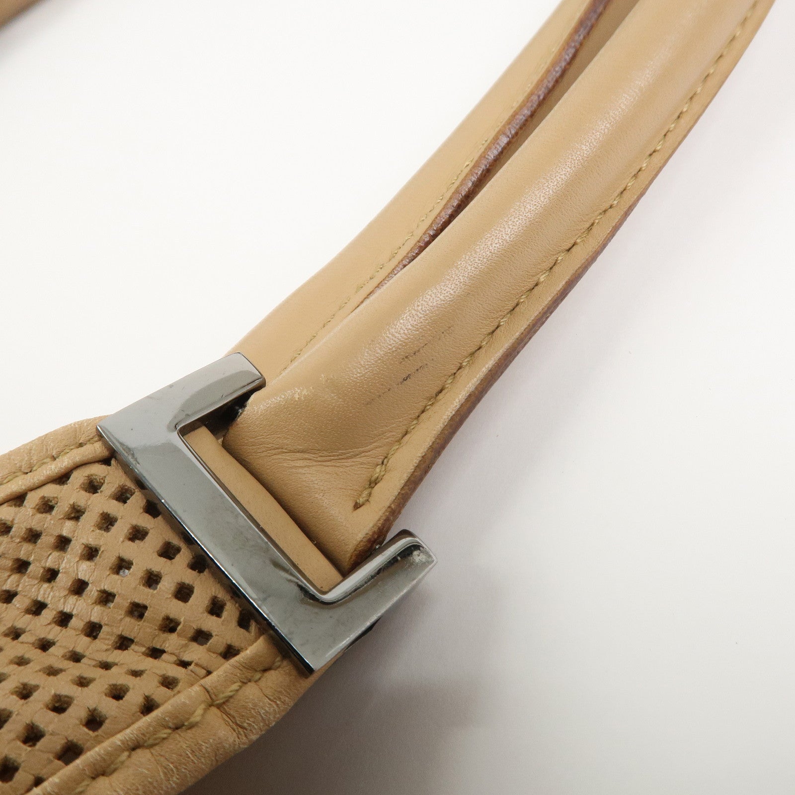 GUCCI Jackie Leather Shoulder Bag Hand Bag Beige 01719