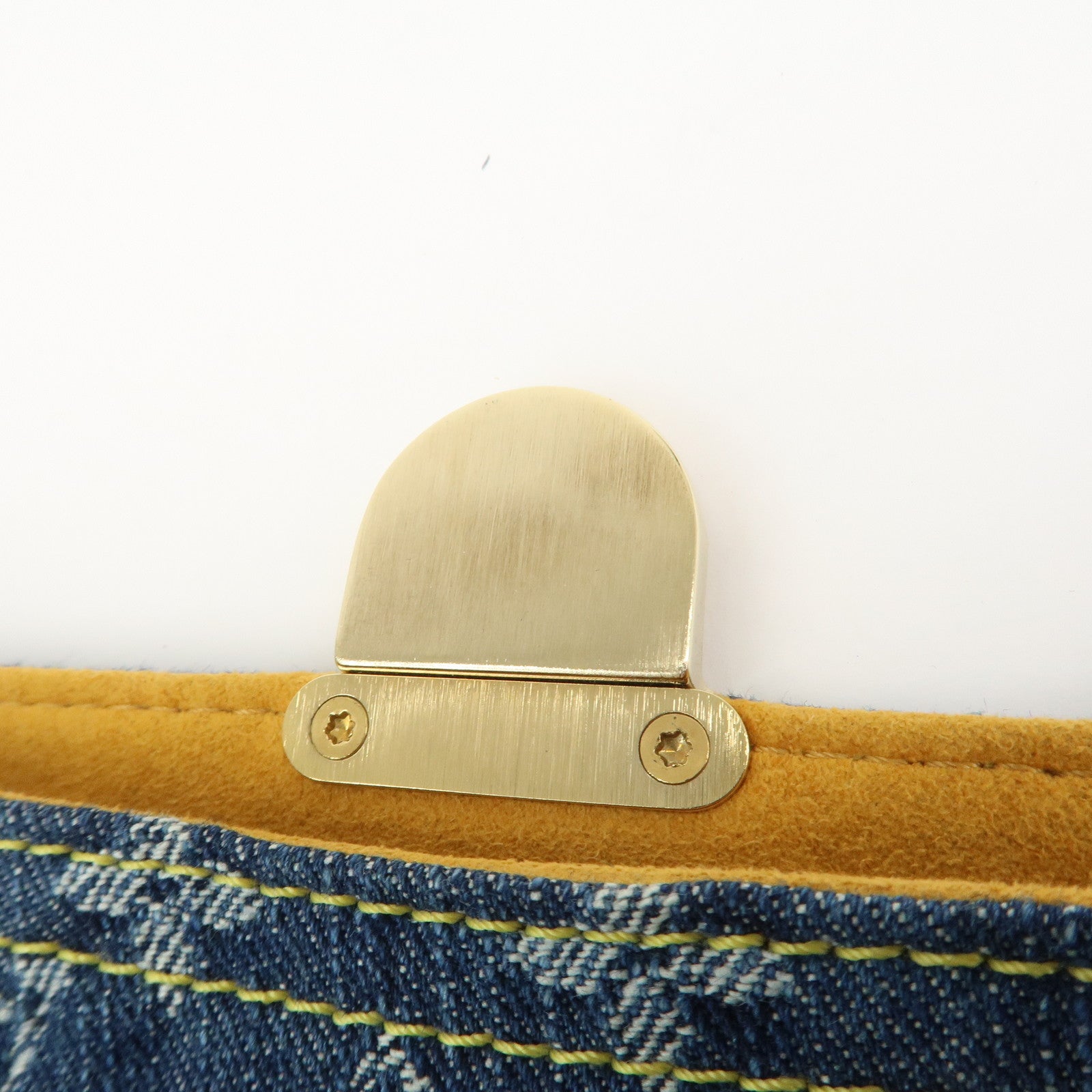 Louis Vuitton Monogram Denim Pochette Plat Pouch Clutch Bag M95007