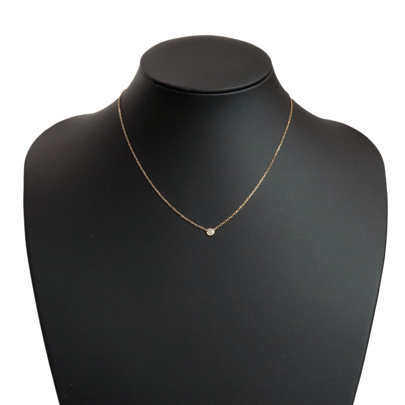 Cartier D'amour 1P Diamond Necklace SM K18 750PG Rose Gold
