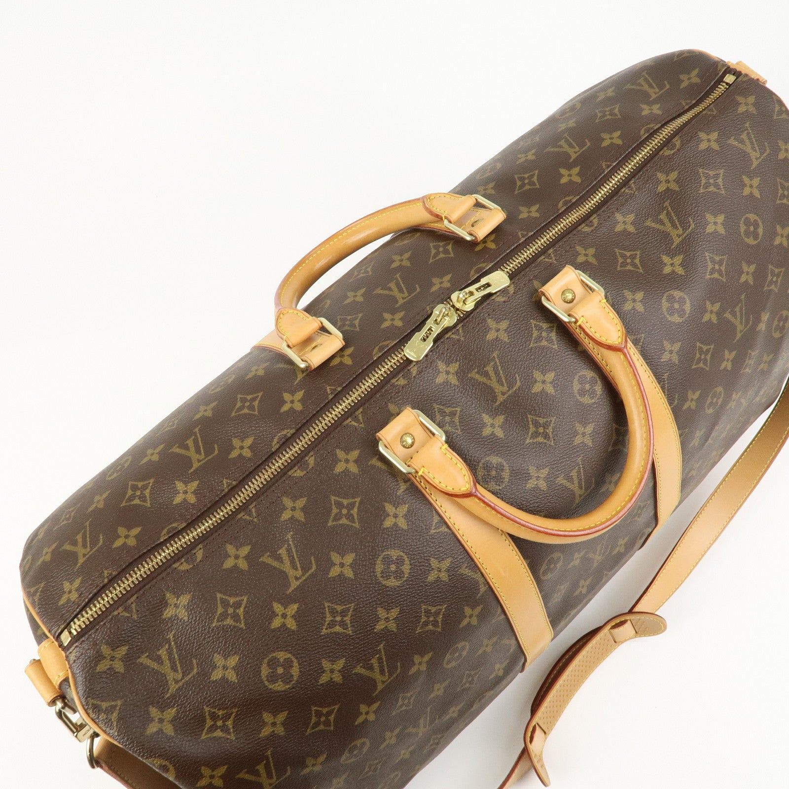 Louis Vuitton Monogram Keep All 55 Bandouliere Boston Bag M56714