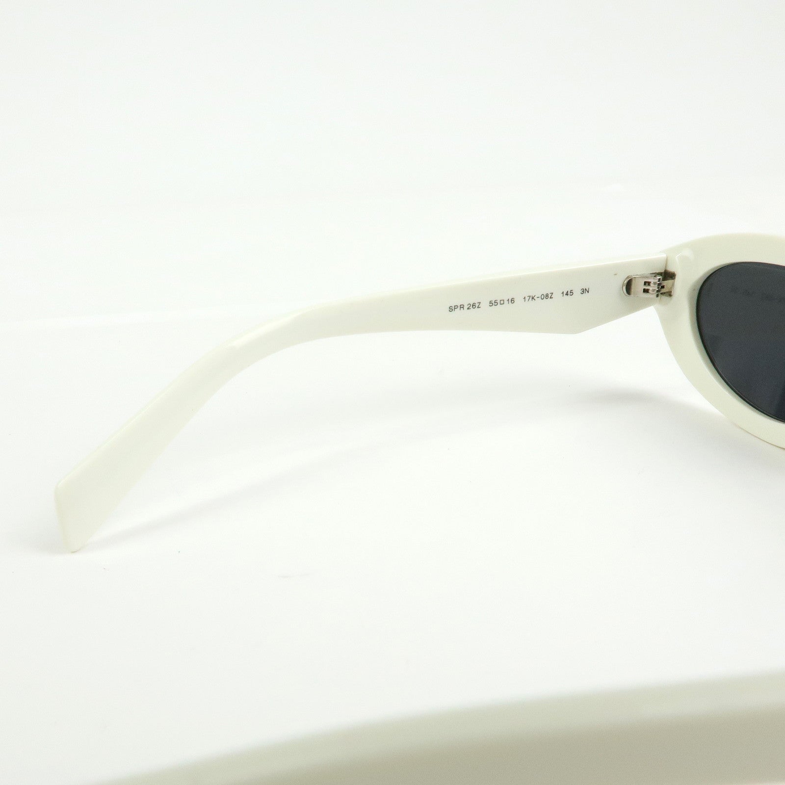Prada Logo Plastic Sunglasses 55□16 White SPR 26Z