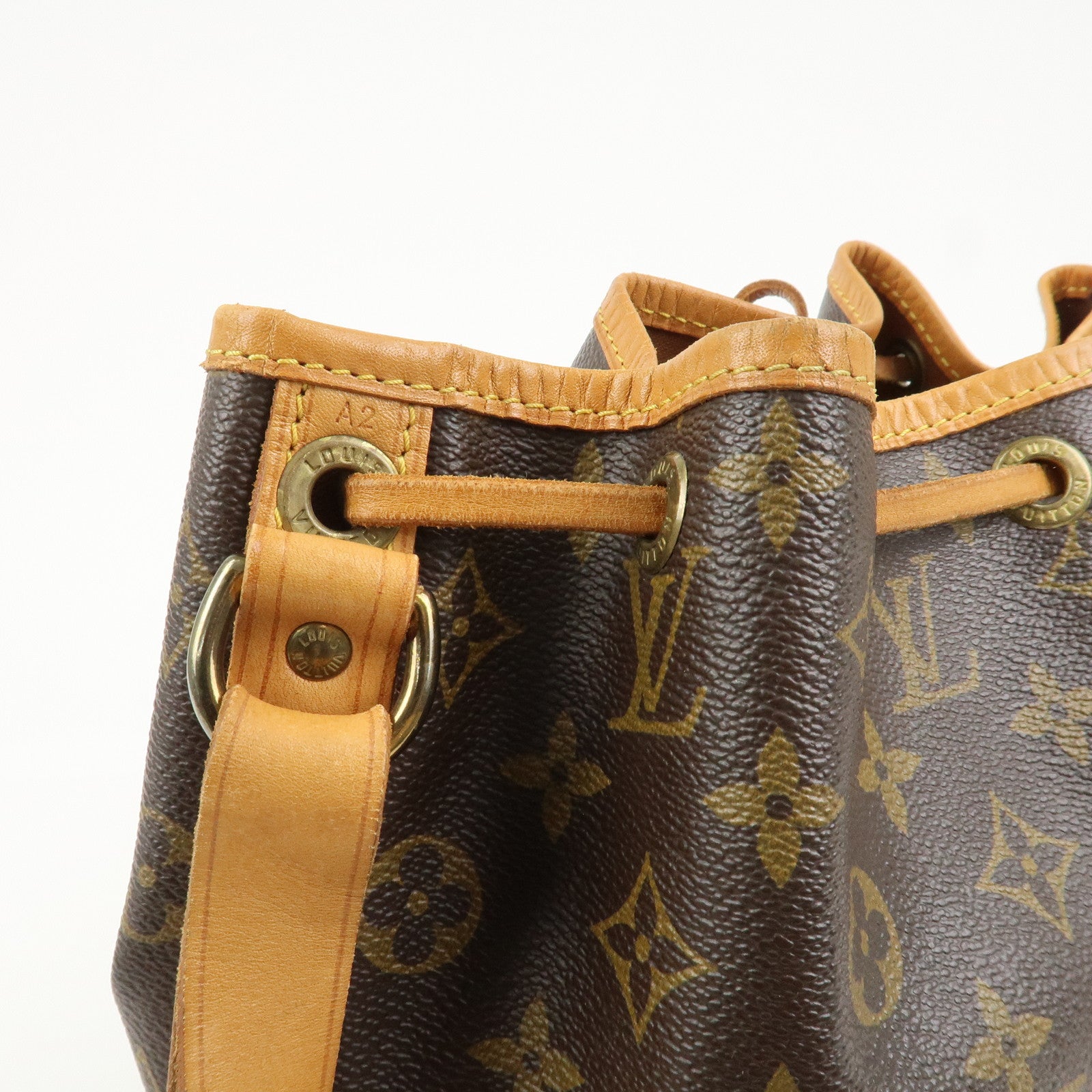 Louis Vuitton Monogram Petit Noe Shoulder Bag Brown M42226