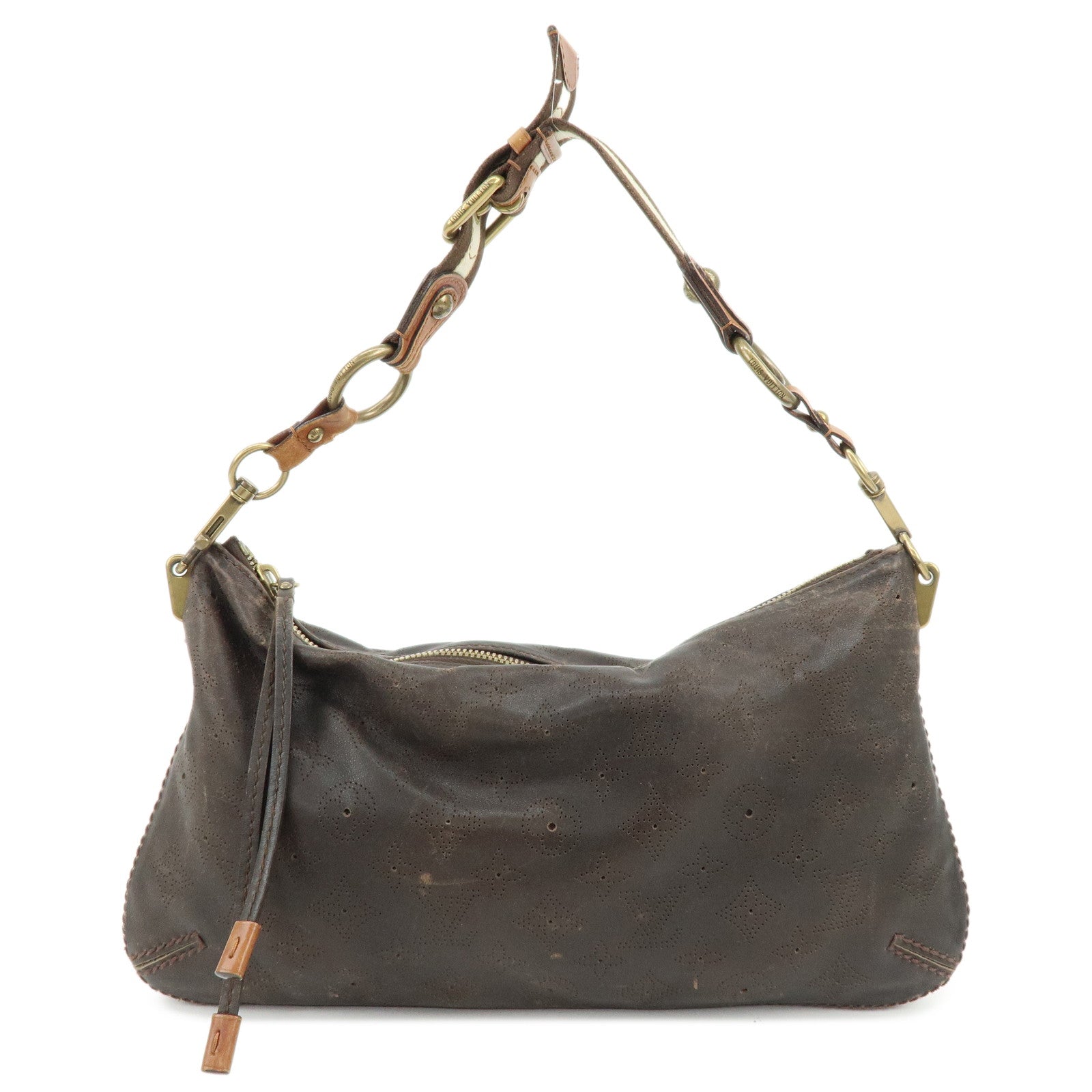 Louis Vuitton Pochette Onata Cuir Leather Shoulder Bag Cacao M40002