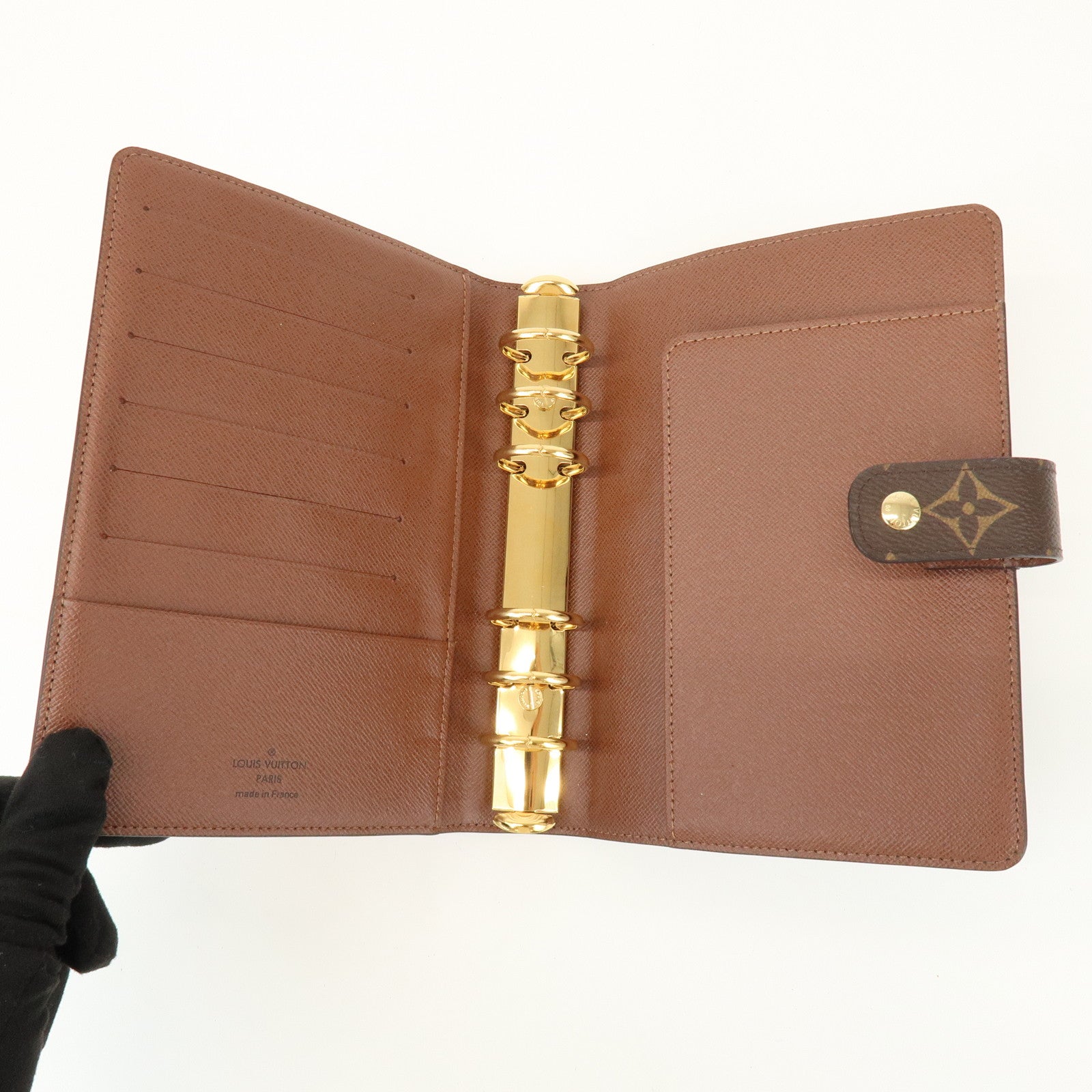 Louis Vuitton Monogram Agenda MM Planner Cover Brown R20004