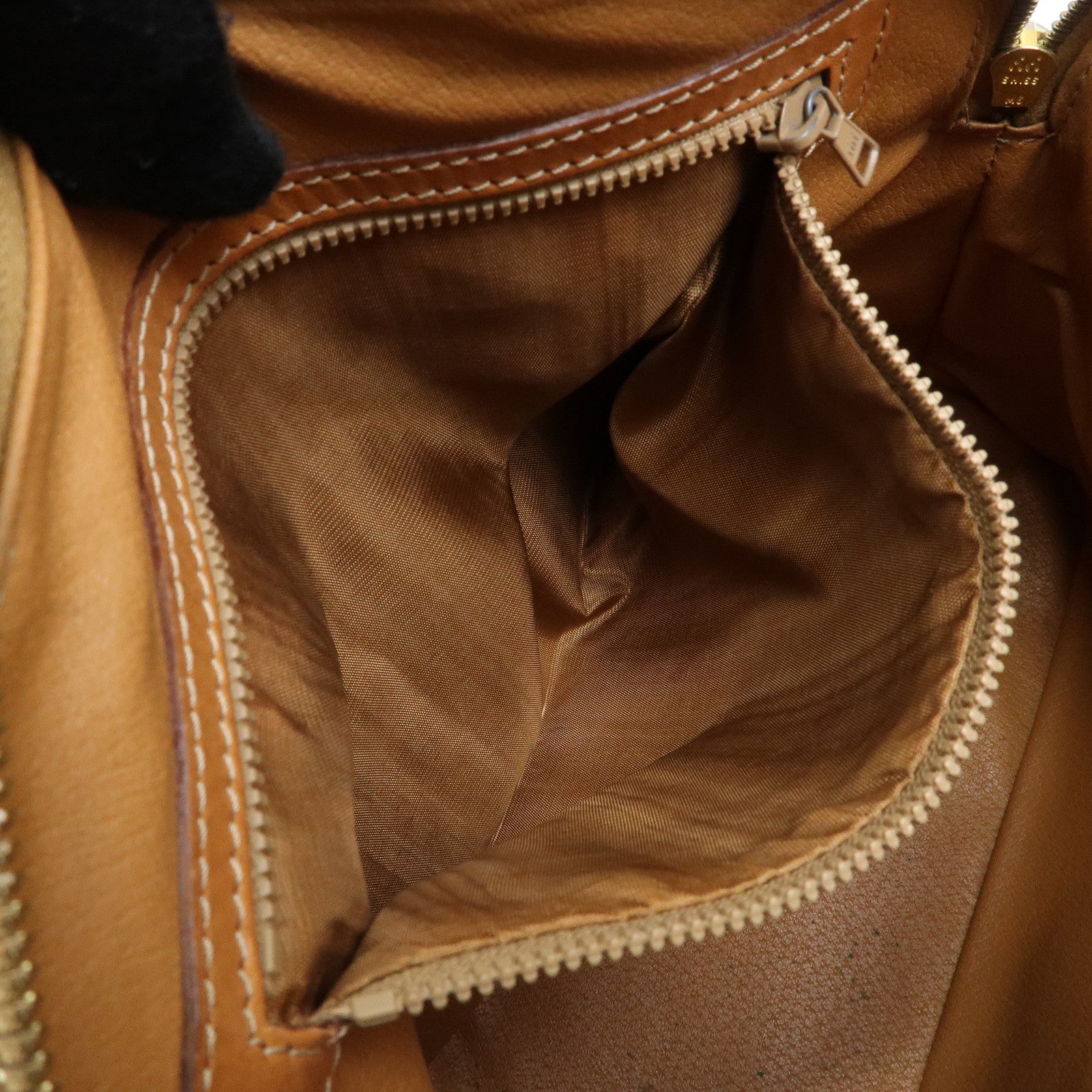 CELINE Macadam PVC Leather 2Way Bag Hand Bag Dome Bag Brown