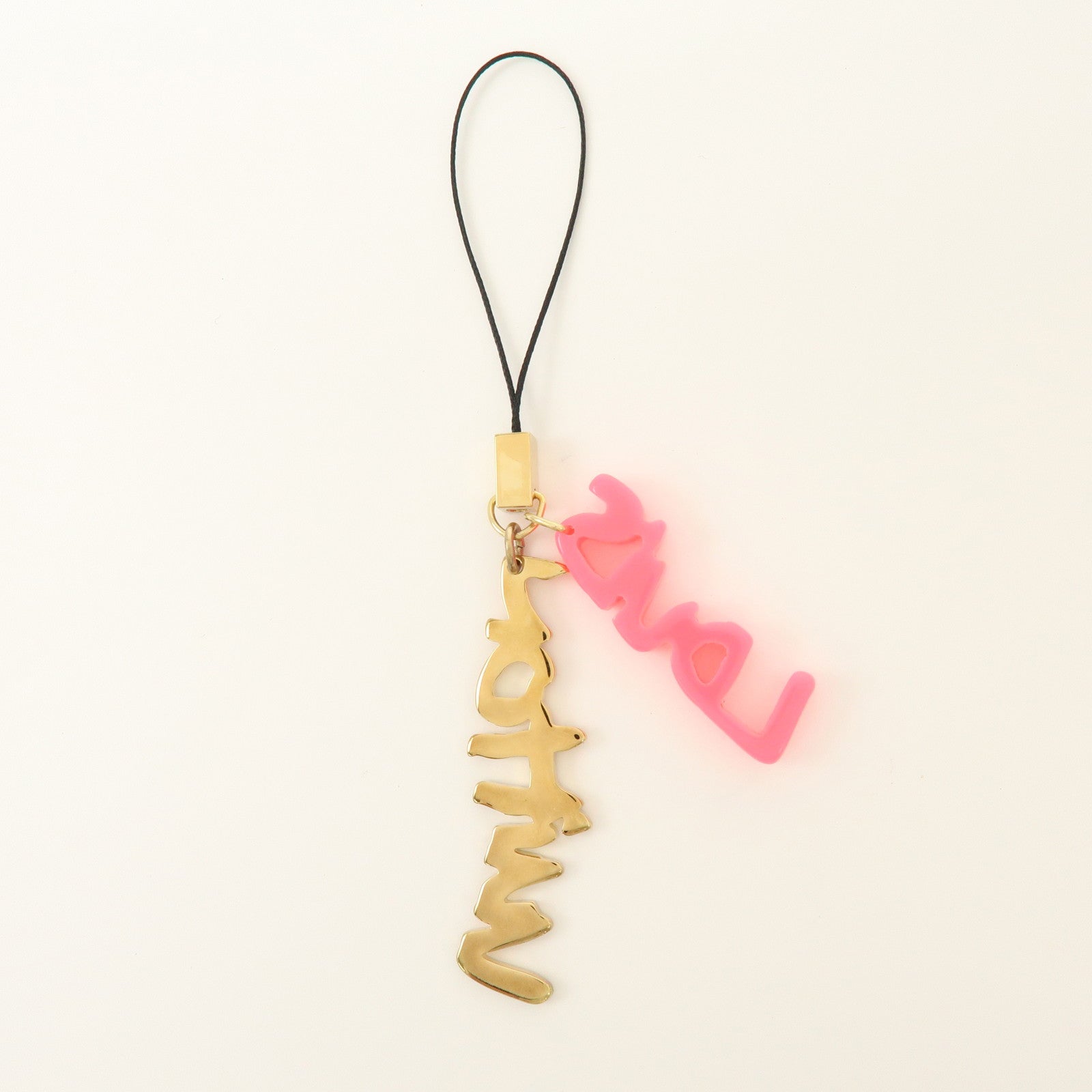 Louis Vuitton Accessoire Telephone Graffiti Bag Charm Gold Pink