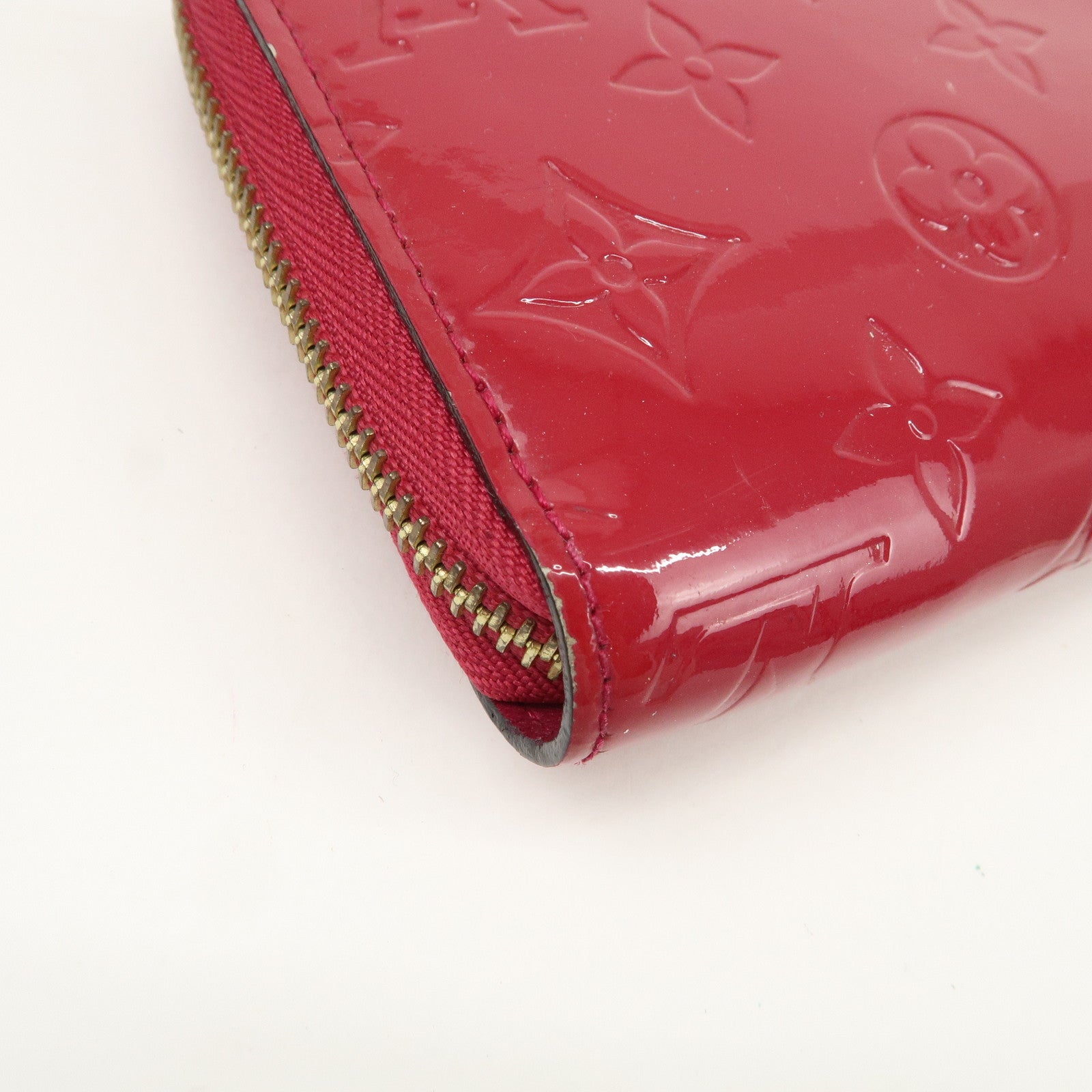 Louis Vuitton Monogram Vernis Round Zippy Wallet Rose Indien M91597 Used