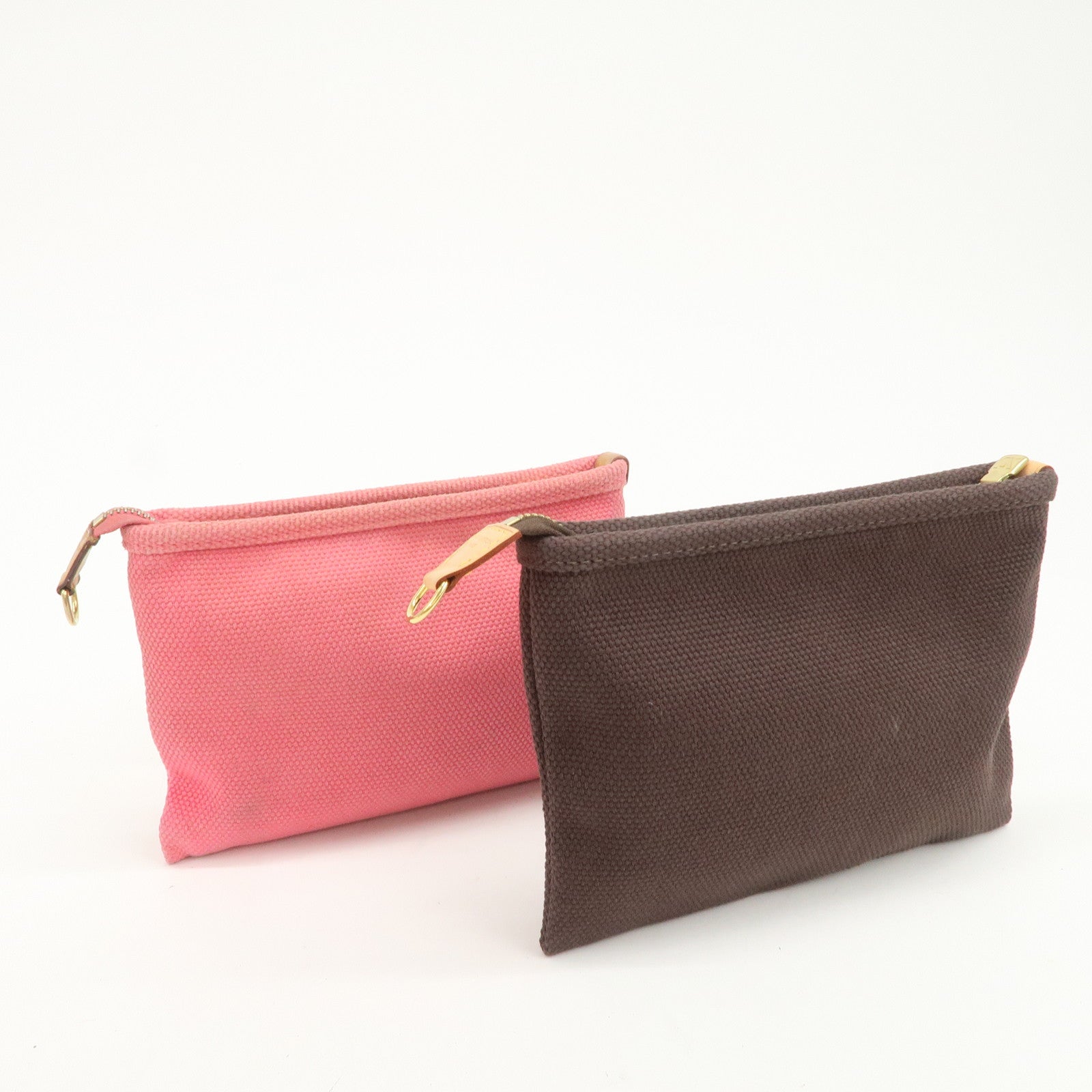 Louis Vuitton Set of 2 Antigua Pochette Plat PM Pouch M40068 M40069