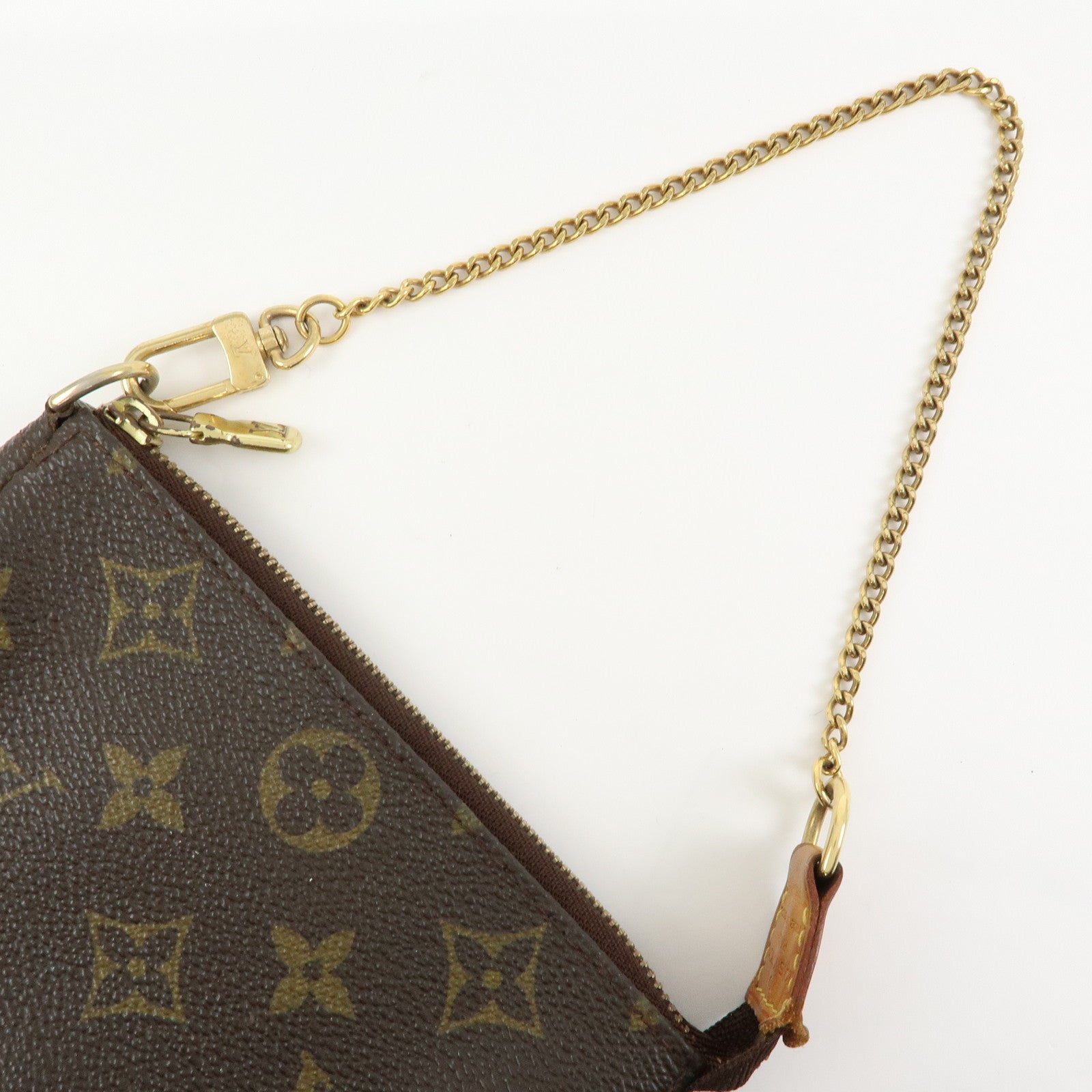 Louis Vuitton Monogram Mini Pochette Accessoires Hand Bag M58009