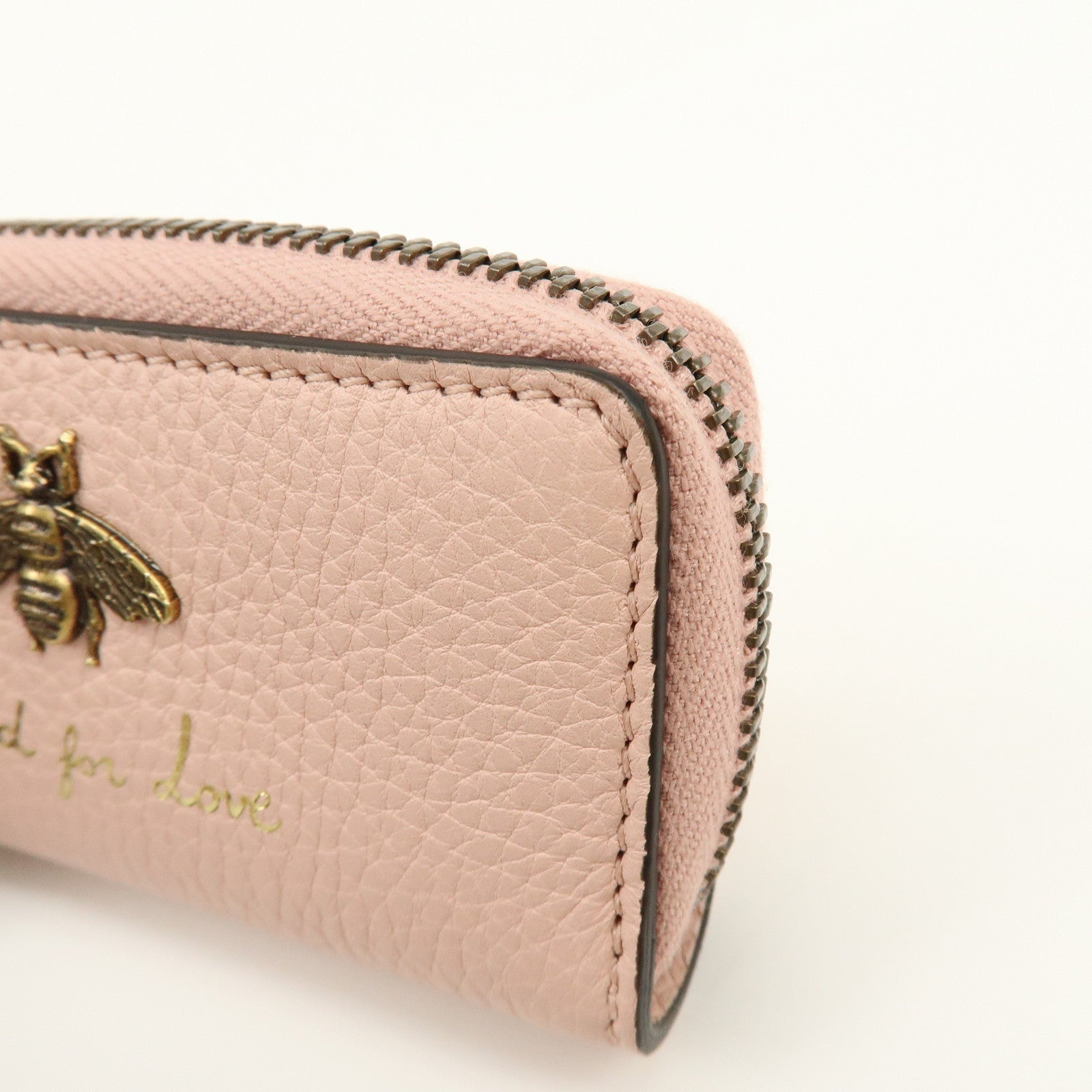 GUCCI Animalier Leather 6 Ring Key Case Key Holder Pink 498096