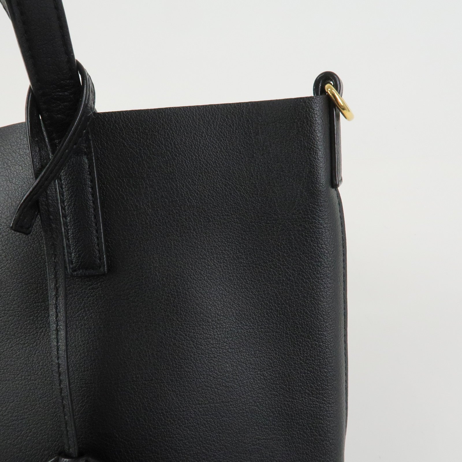 SAINT LAURENT PARIS Leather Toy Shopping Bag 2Way Bag Black 600306