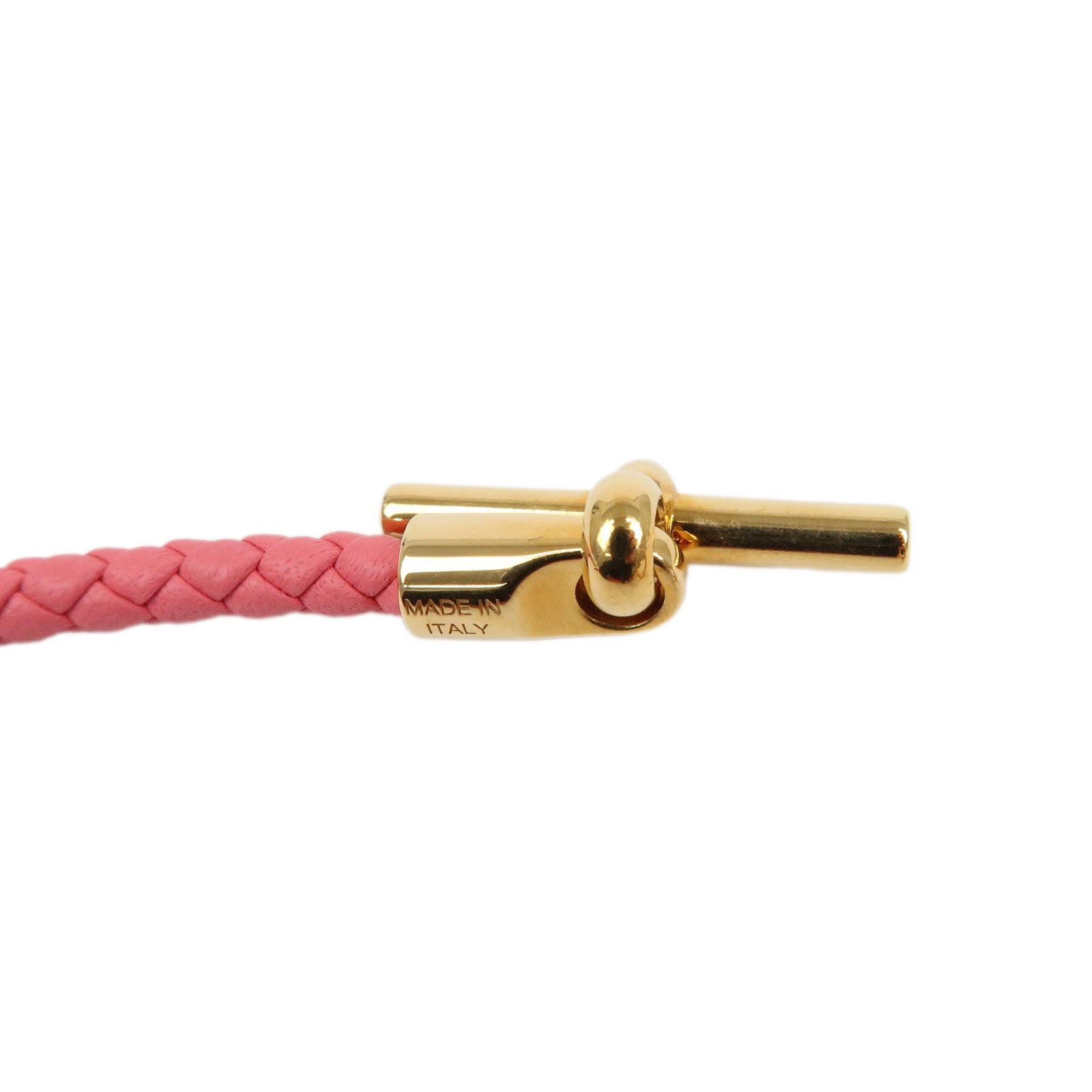 HERMES Glenan H Tresse en Veau Swift Leather Bracelet Pink