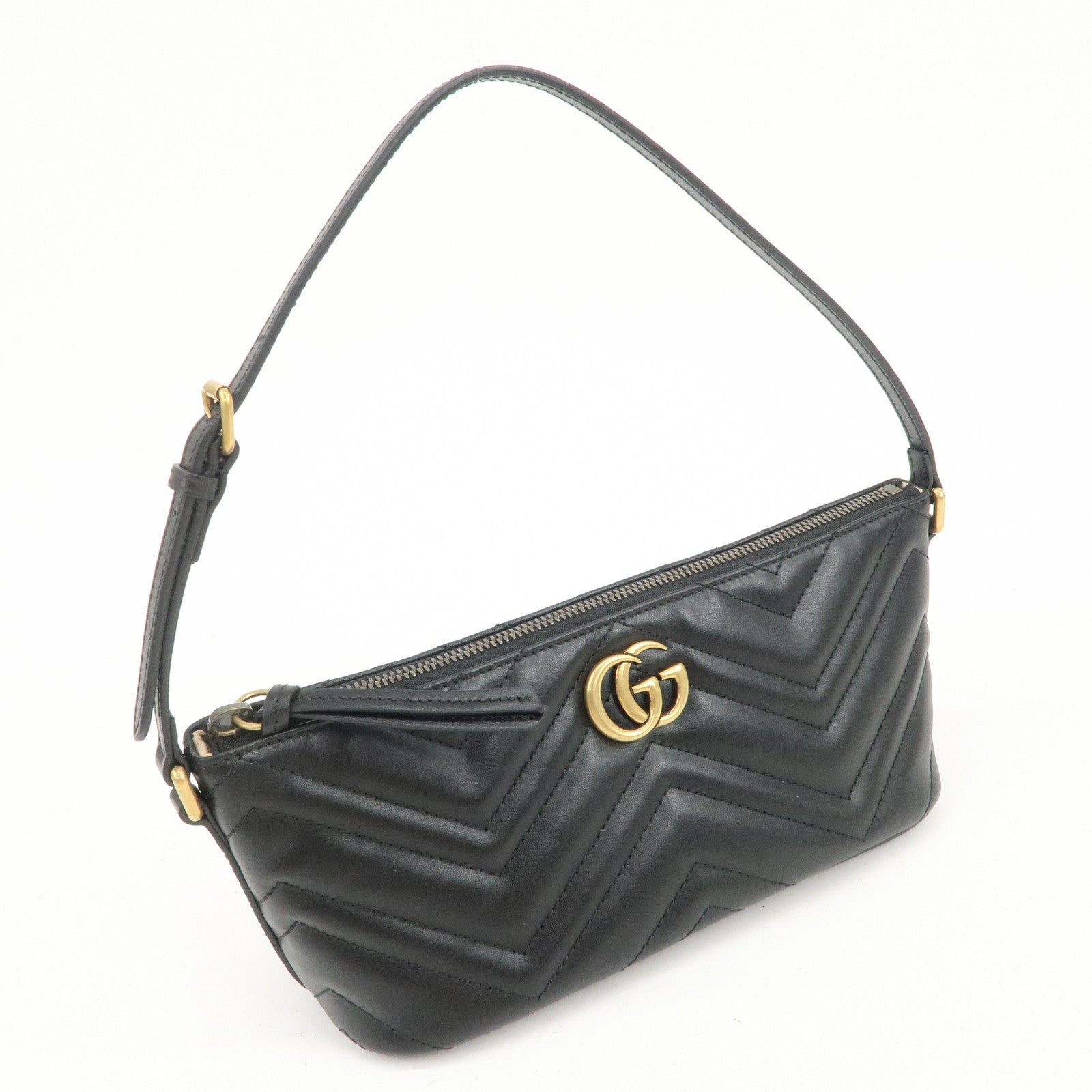 GUCCI Boat Bag GG Marmont Leather Shoulder Bag Hand Bag 739166