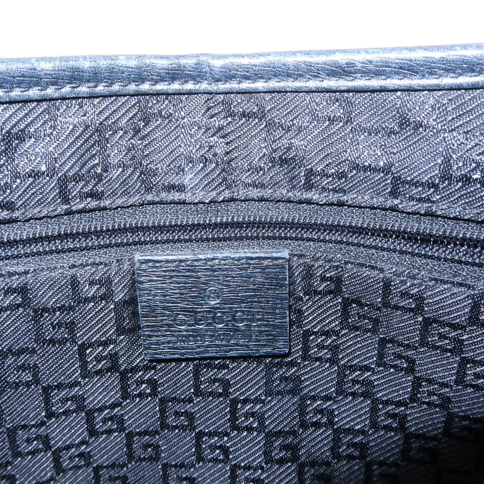 GUCCI Bamboo Leather Kandinsky Shoulder Bag Black 001・4060・002058
