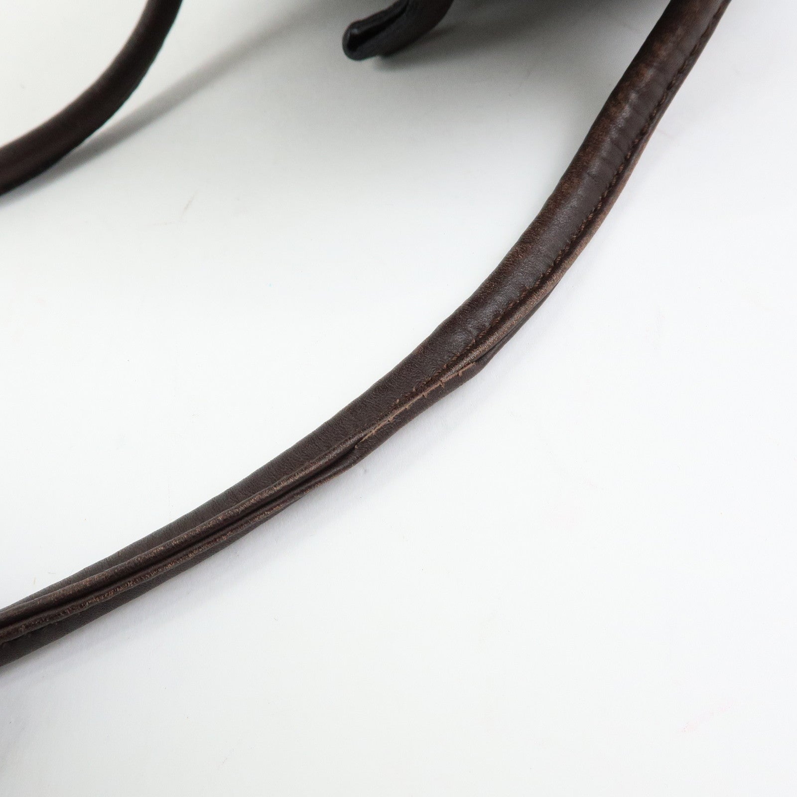 Ferragamo Leather Shoulder Bag Crossbody Bag Acorn Bag Dark Brown