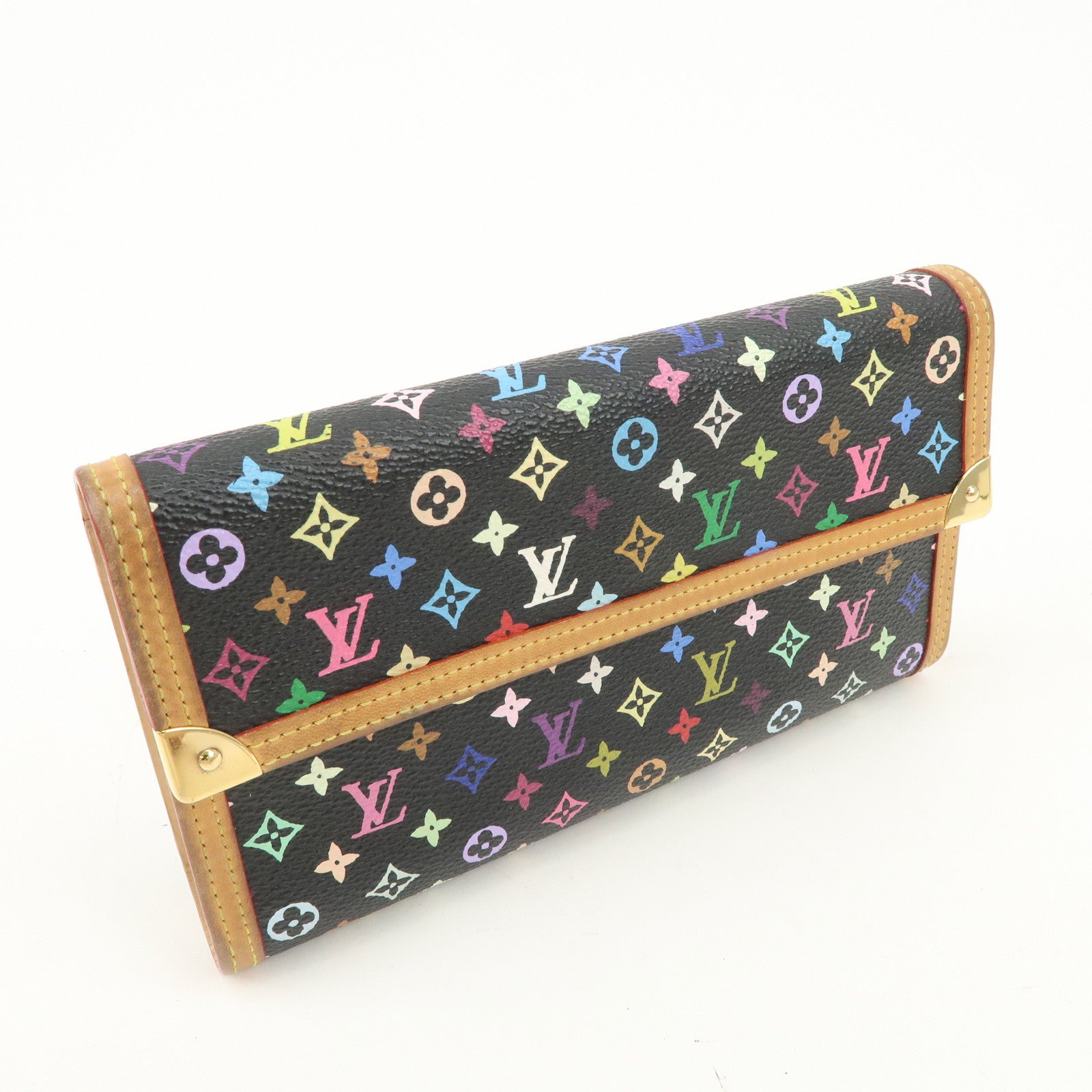 Louis Vuitton Monogram Multicolor Porte Trezor International M92658