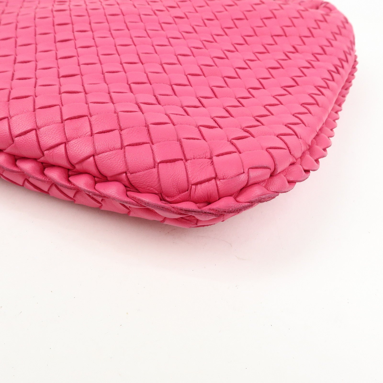 BOTTEGA VENETA Intrecciato Hobo Lamb Skin Shoulder Hand Bag 115653