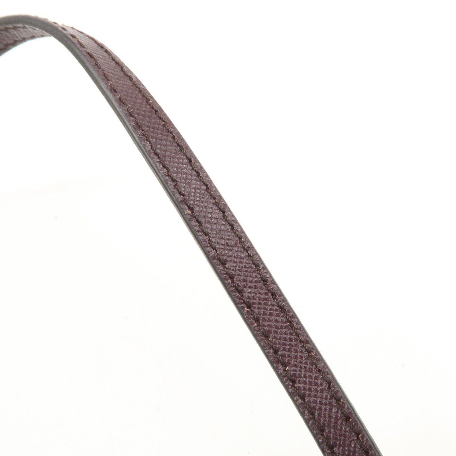 PRADA Logo TESSUTO IMPUNTU Nylon Leather Hand Bag Bordeaux 1NH545