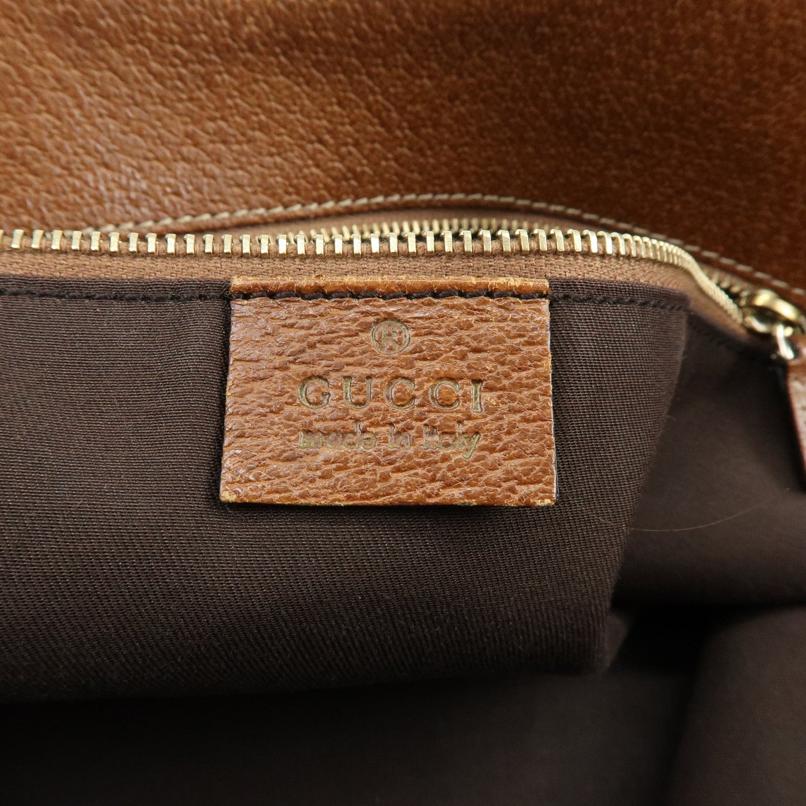 GUCCI Bamboo GG Canvas Leather Tote Bag Hand Bag Brown Beige 137395
