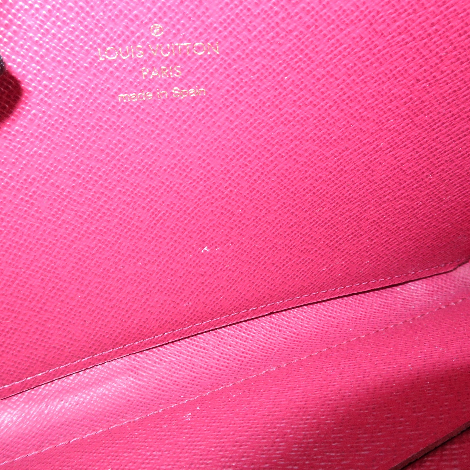 Louis Vuitton Monogram Zippy Long Wallet Brown Fuchsia M41895 Used