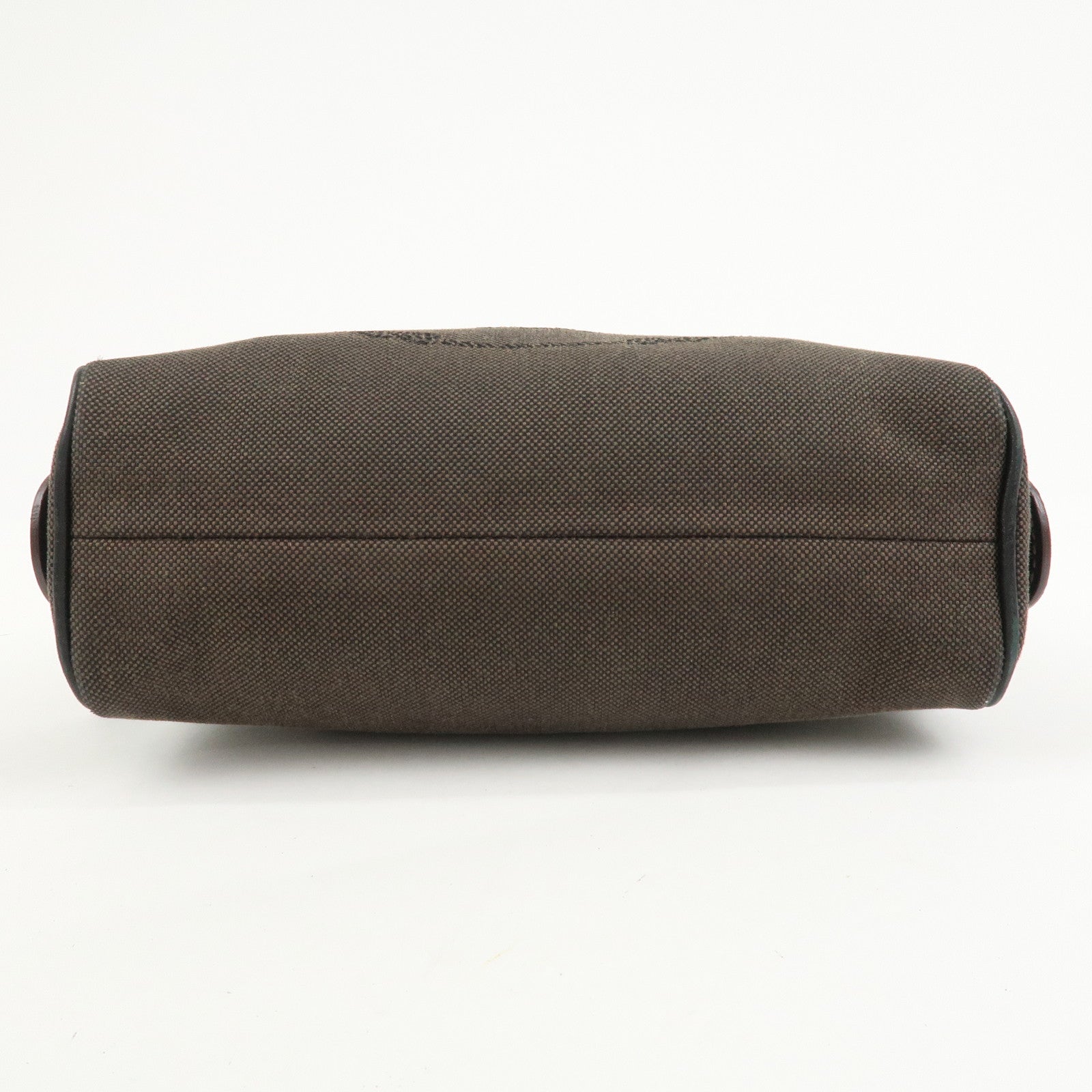 PRADA Logo Jacquard Pouch Cosmetic Pouch Makeup Bag Brown