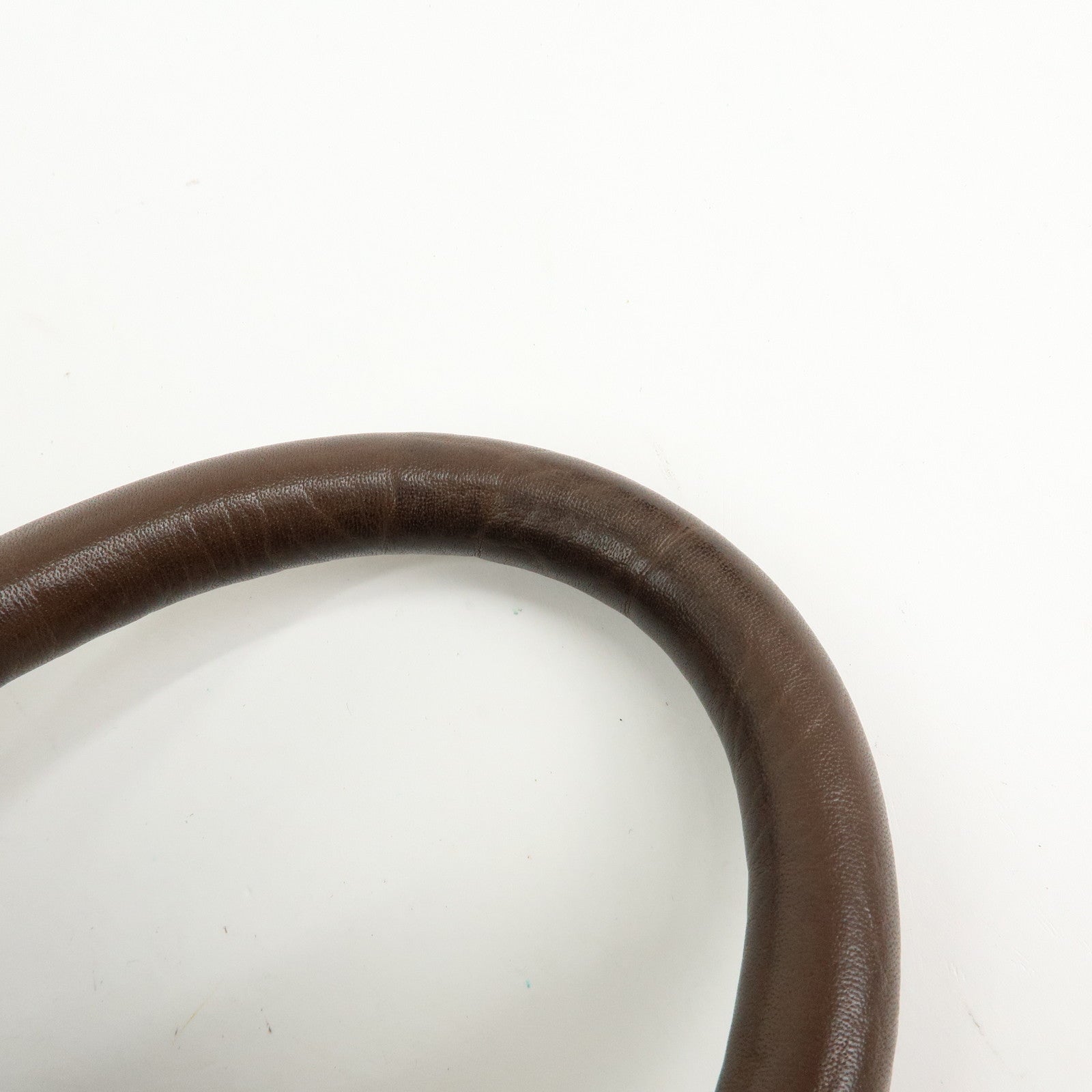 CELINE Logo Leather Hand Bag Mini Boston Bag Dark Brown