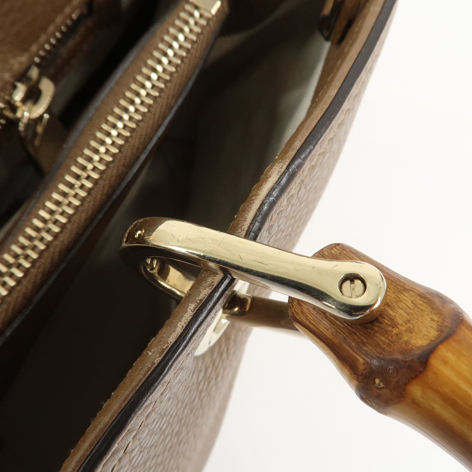 GUCCI Bamboo Shopper Medium 2Way Bag Shoulder Bag 323660