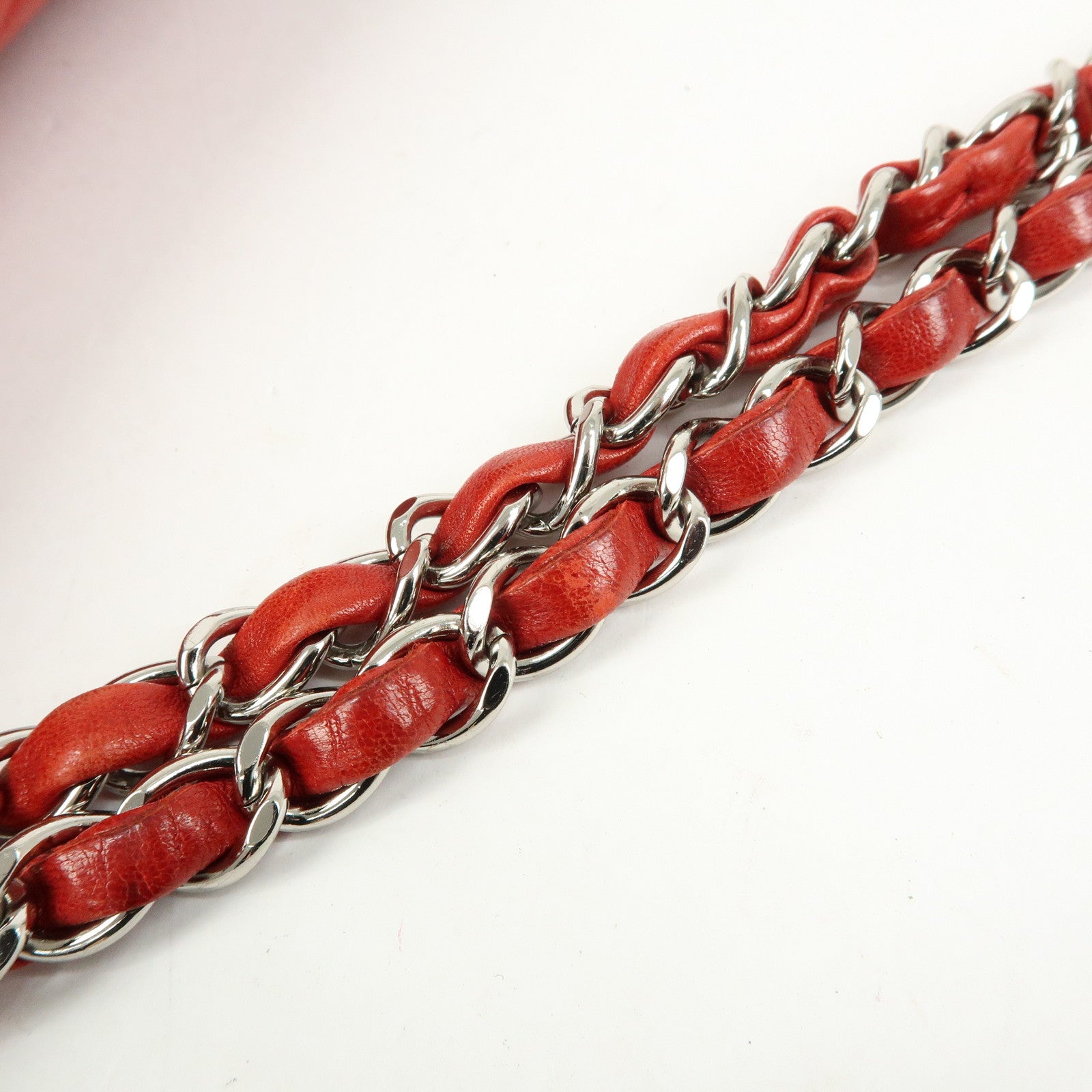 CHANEL COCO Mark Matelasse 25 Double Flap Chain Shoulder Bag A01112