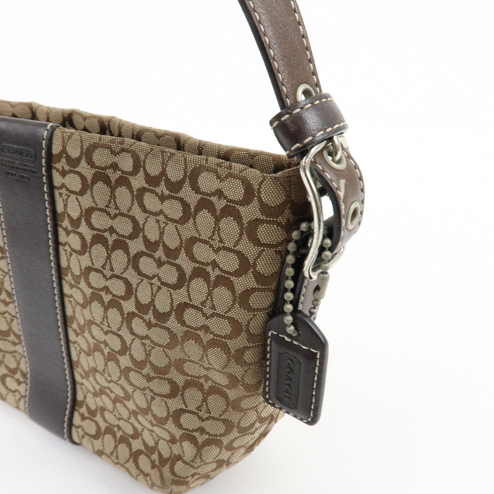 COACH Set of 3 Signature Canvas Leather Wool Shoulder Bag Hand Bag