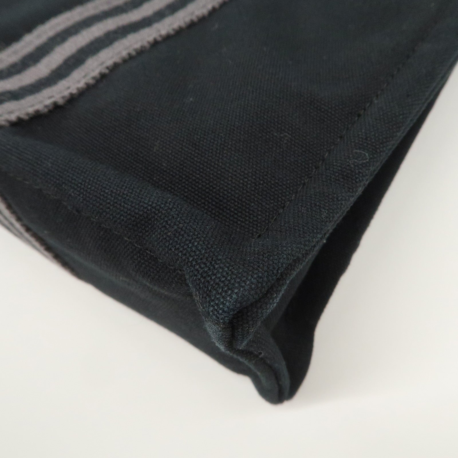 HERMES Fourre Tout PM Cotton Tote Bag Hand Bag Black