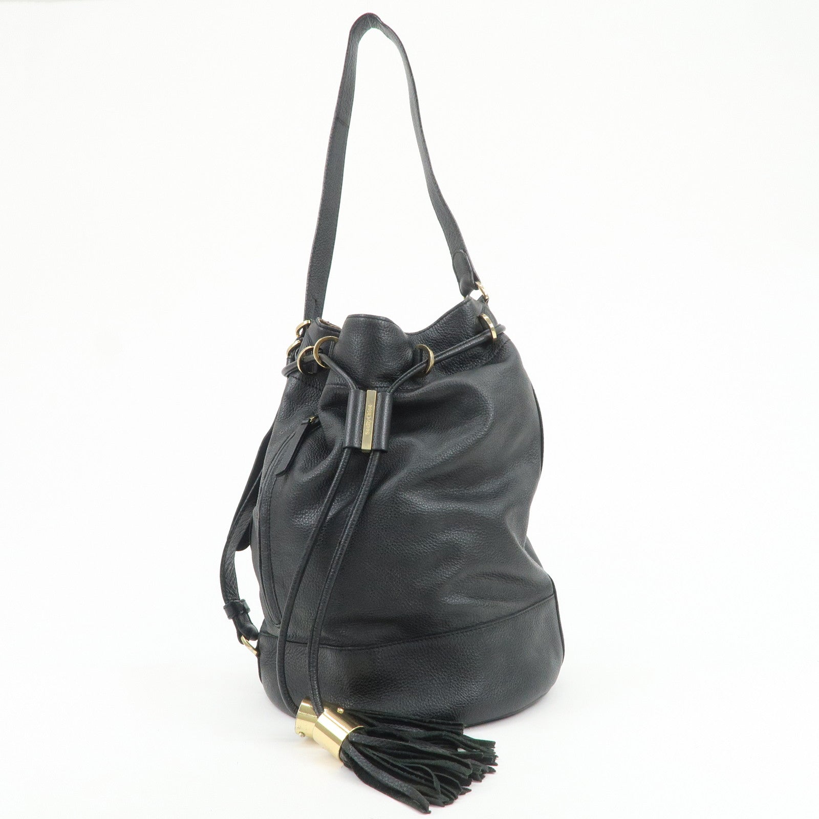 Chloe Vicki Leather Shoulder Bag Hand Bag Black