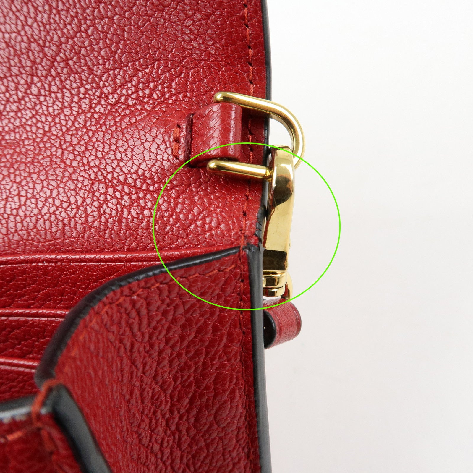 MIU MIU Madras Leather 2Way Bag Clutch Bag Shoulder Bag Red 5ZH044