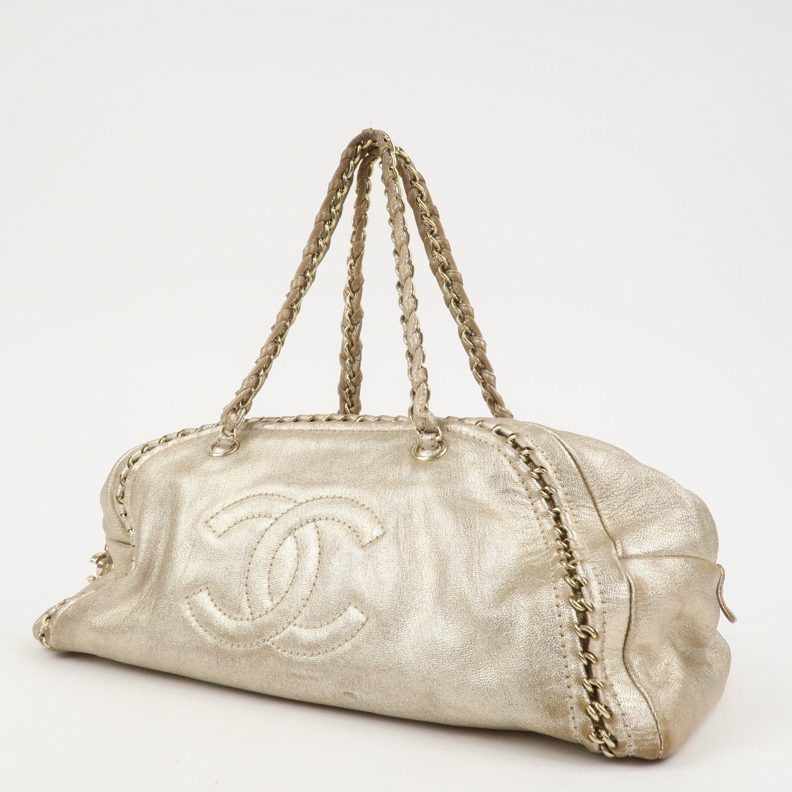 CHANEL Luxury Line COCO Mark Leather Boston Bag Shoulder Bag A31405