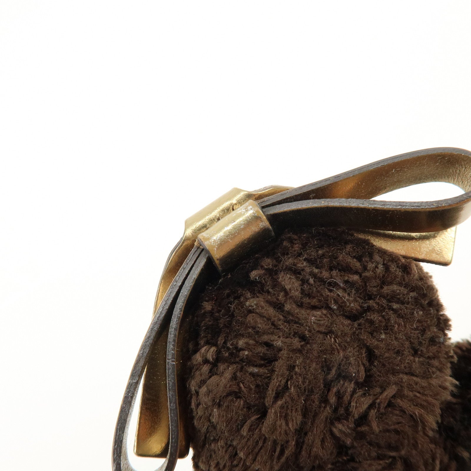 GUCCI GG Supreme Canvas Gucciori Poodle Bag Key Charm Brown 206079