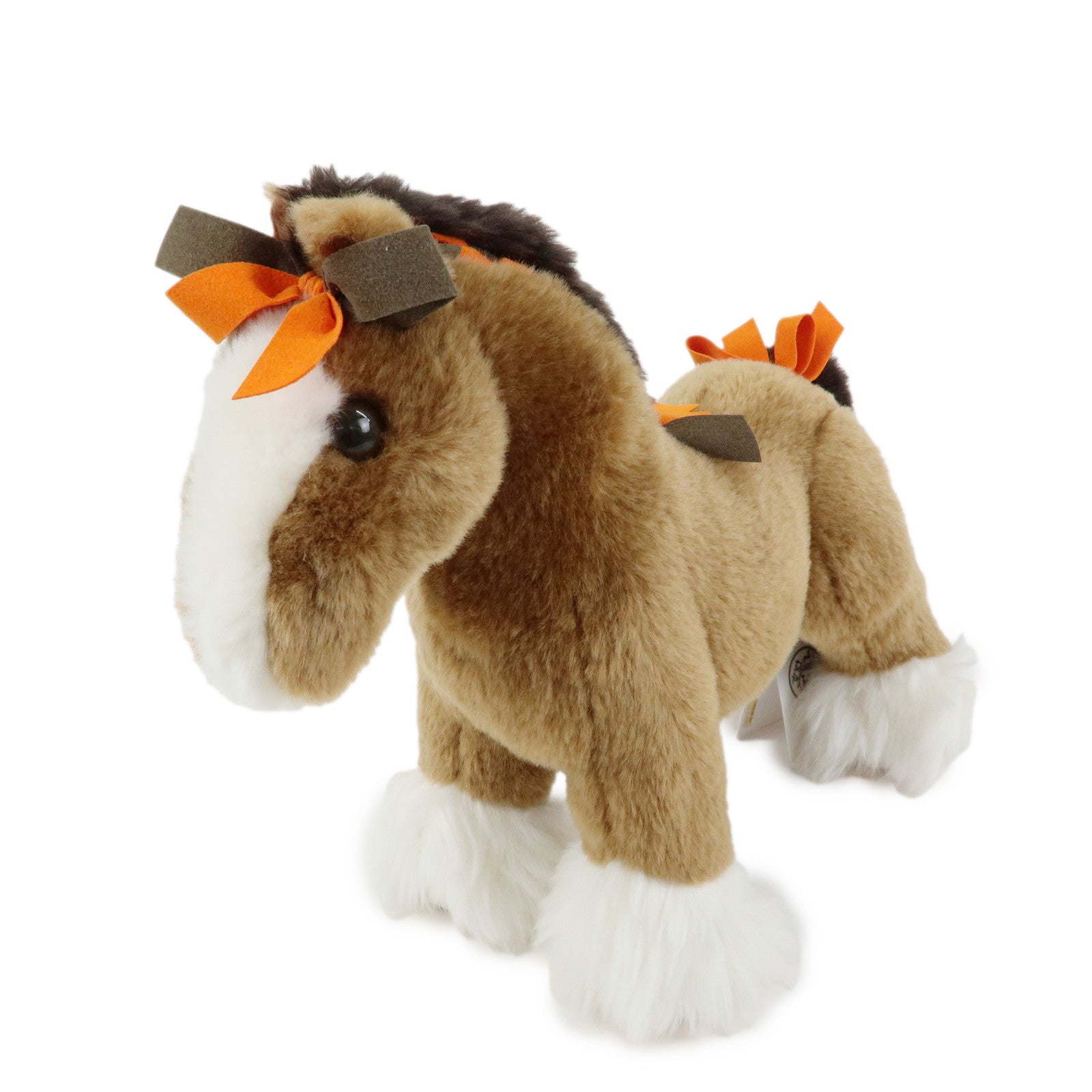 HERMES Hermy PPM Stuffed Animal Plush Toy Horse Small Brown Orange