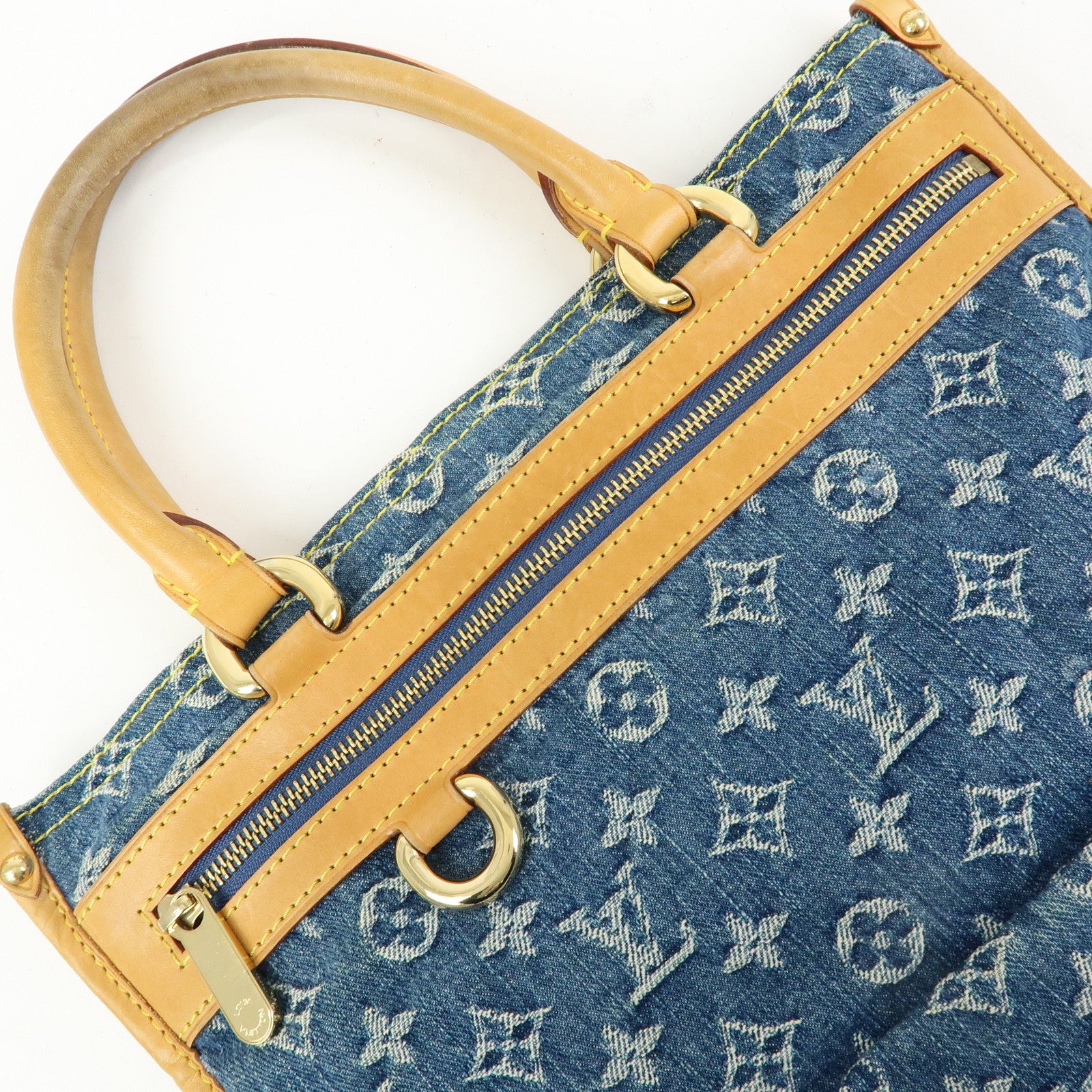 Louis Vuitton Monogram Denim Flat Shopper Tote Bag M95018