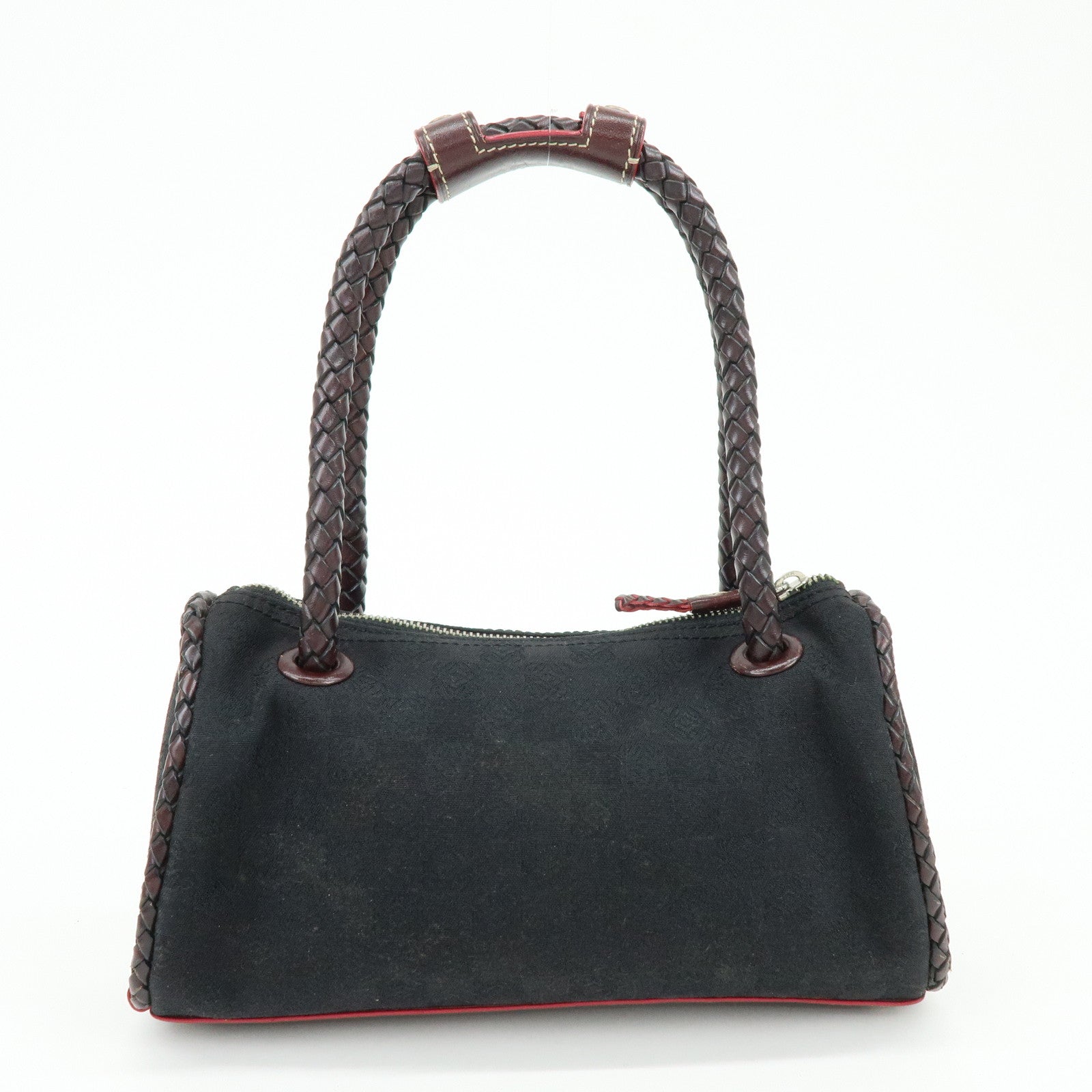 LOEWE Anagram Leather Mini Hand Bag Black Dark Brown