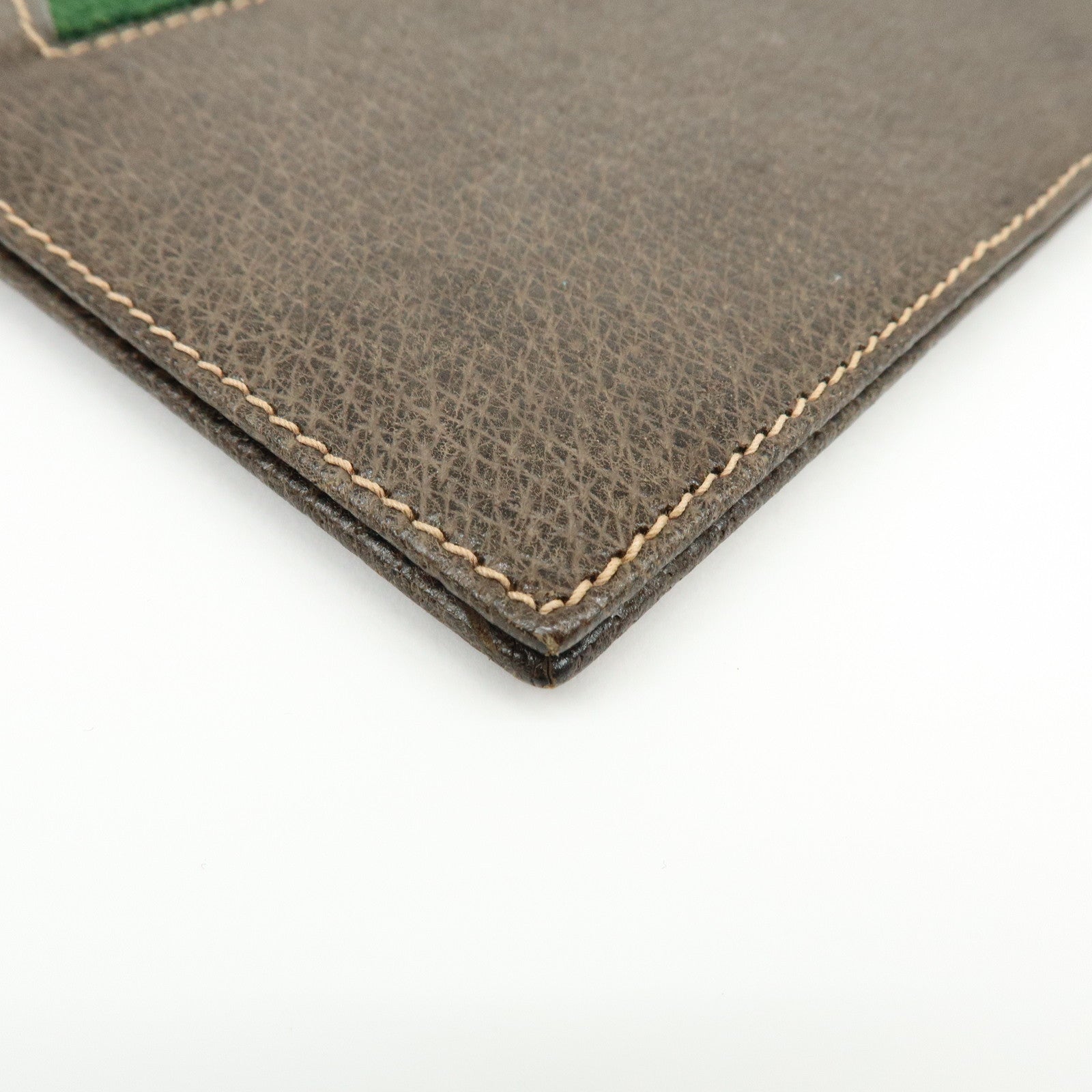 GUCCI Sherry Leather Agenda Cover Planner Cover Passport Case Brown