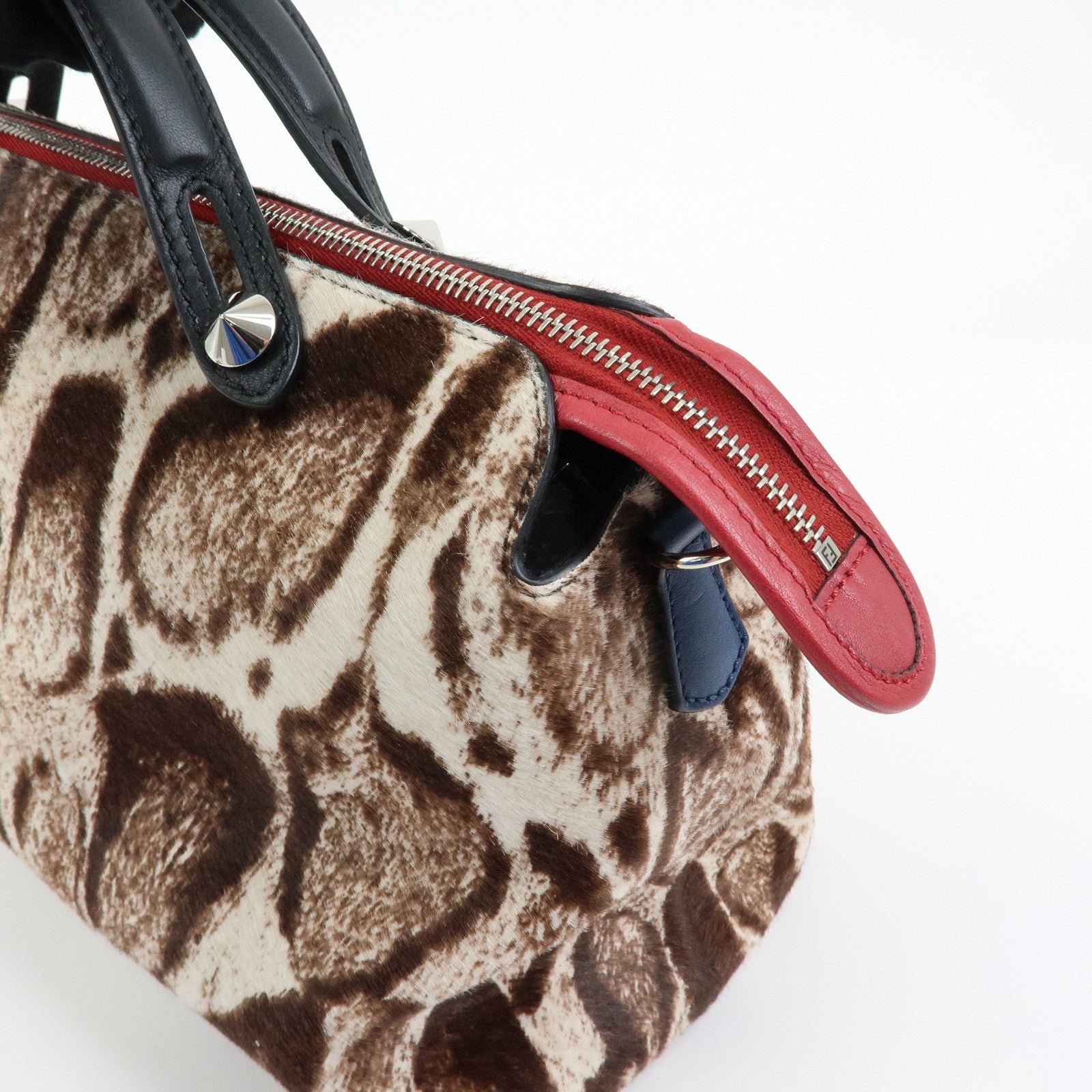FENDI By The Way Pony Hair Calf Leather Leopard 2Way Bag 8BL125