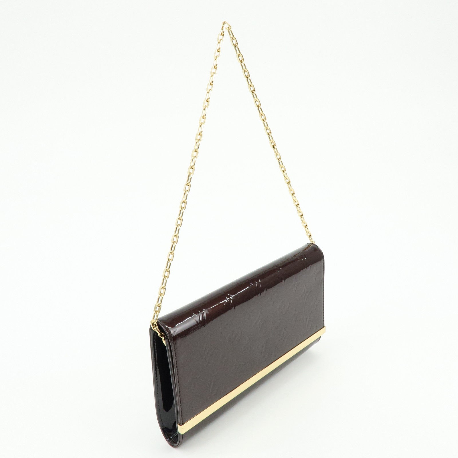 Louis Vuitton Monogram Vernis  クラッチ アナ Style Amarante M90093